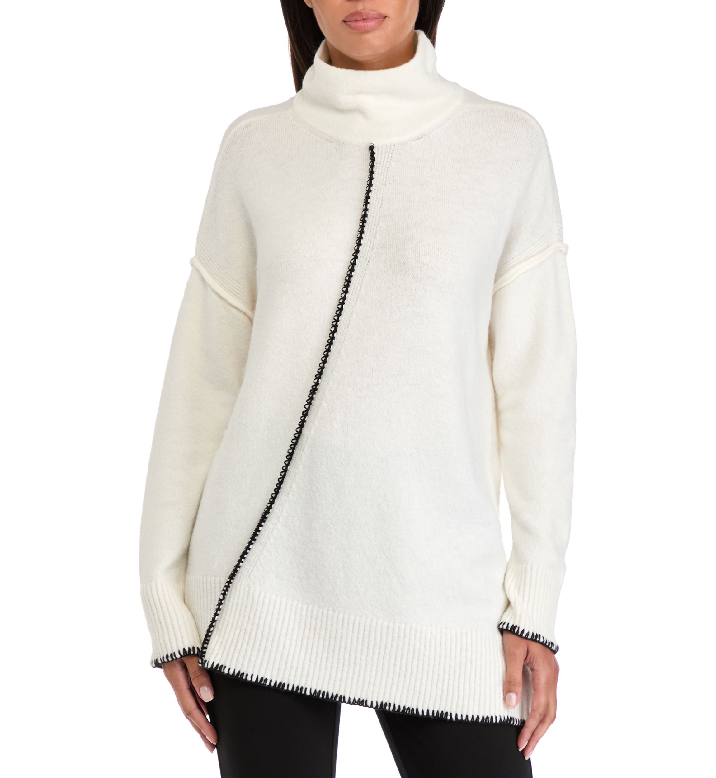 Womens Blanket Stitched Sweater