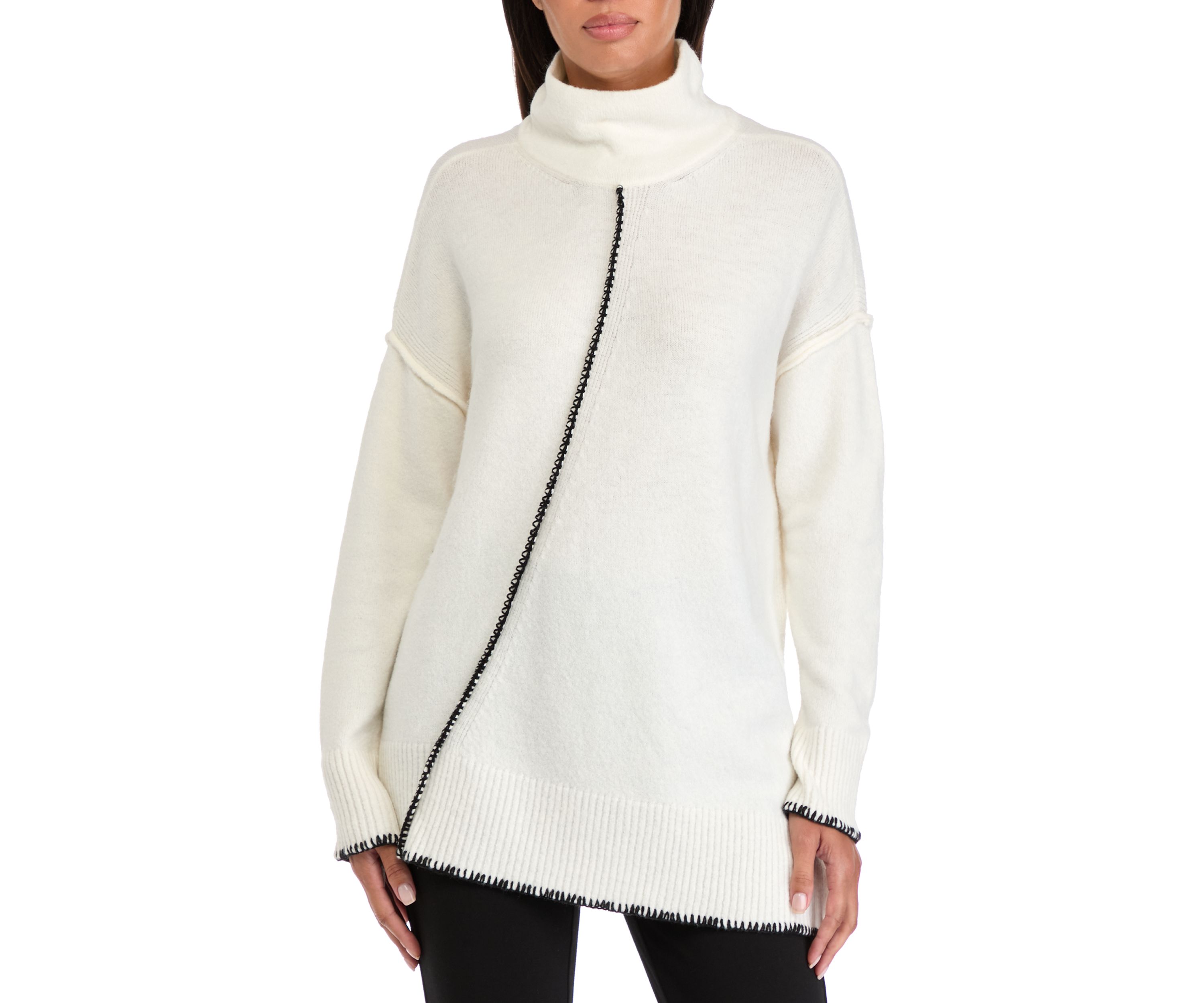 Womens Blanket Stitched Sweater