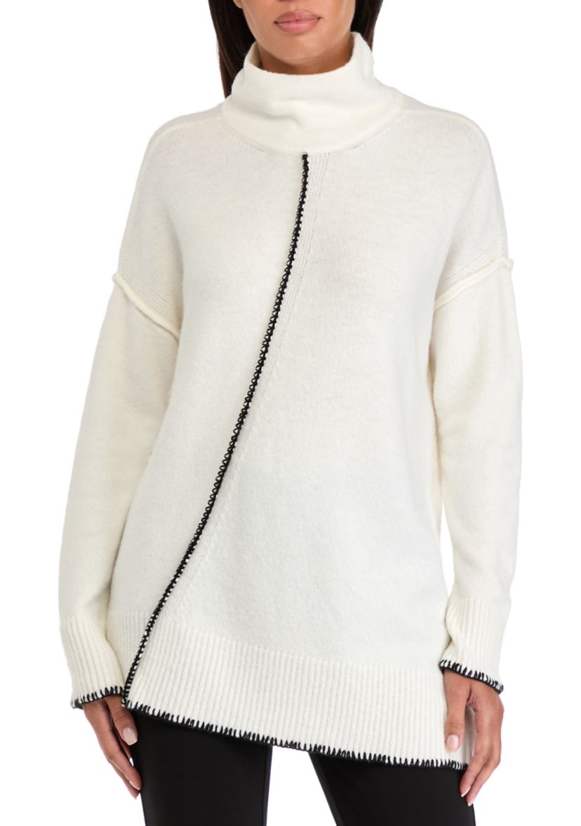 Womens Blanket Stitched Sweater