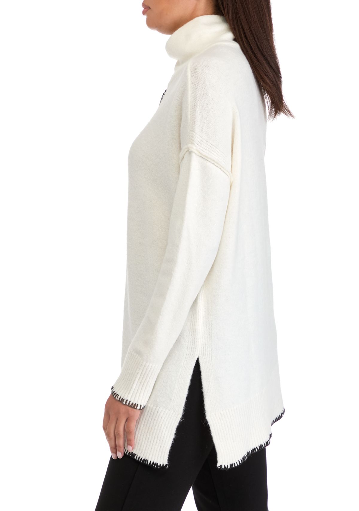 Womens Blanket Stitched Sweater