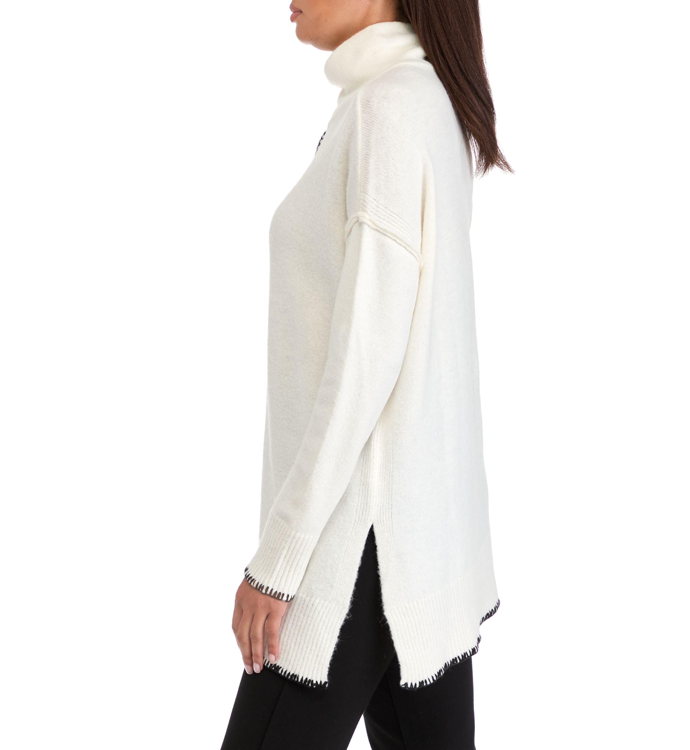 Womens Blanket Stitched Sweater