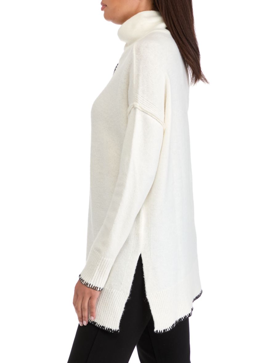 Womens Blanket Stitched Sweater