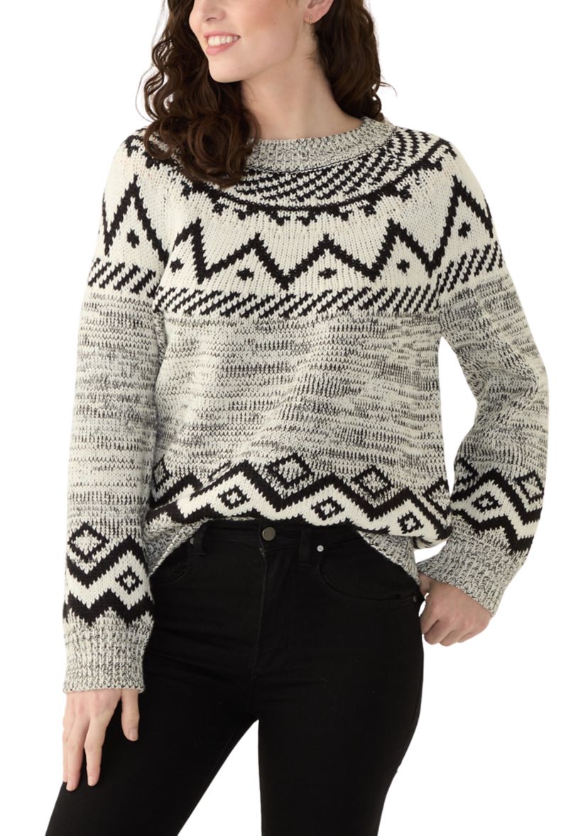 Womens Fair Isle Printed Sweater