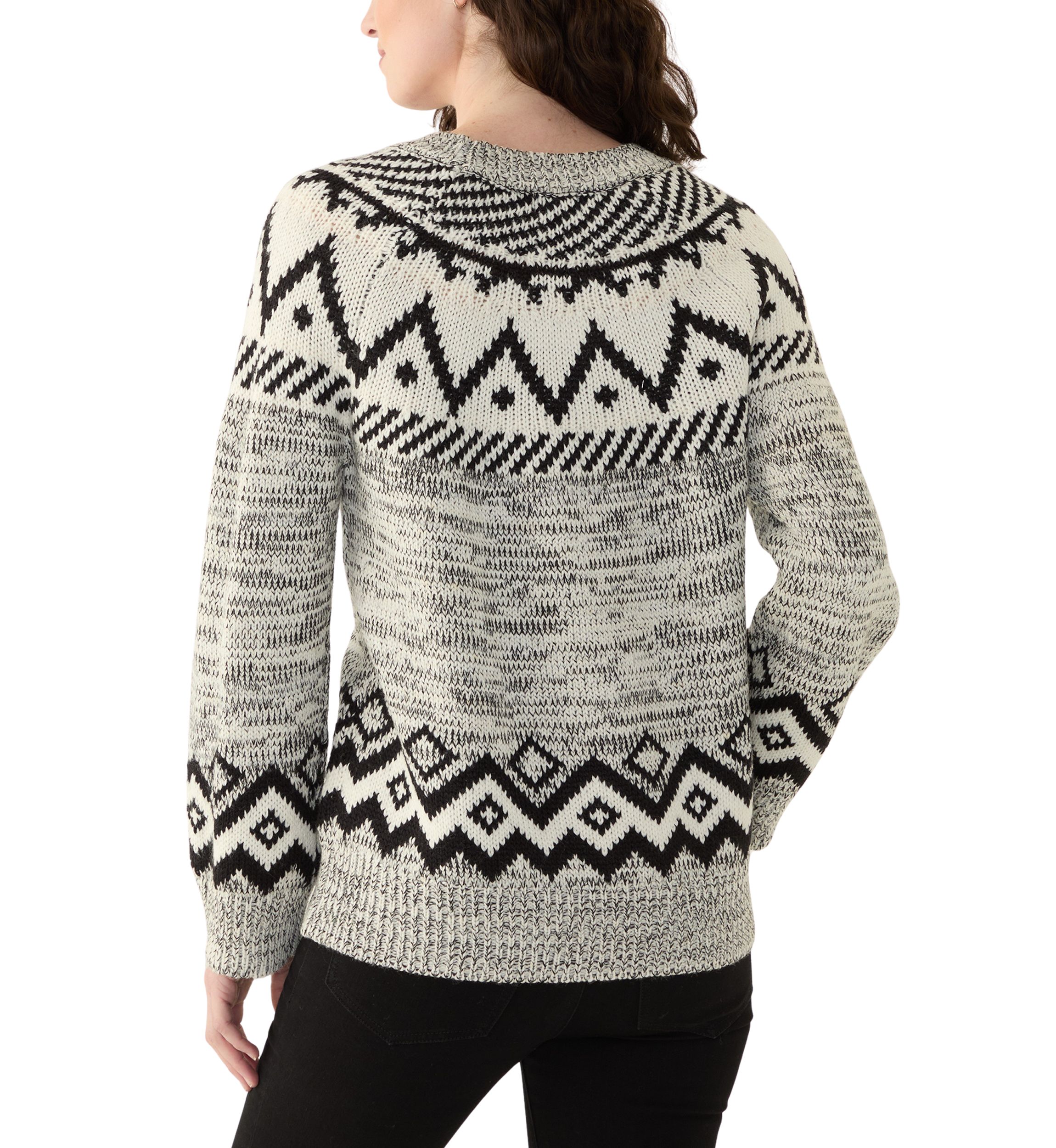 Womens Fair Isle Printed Sweater