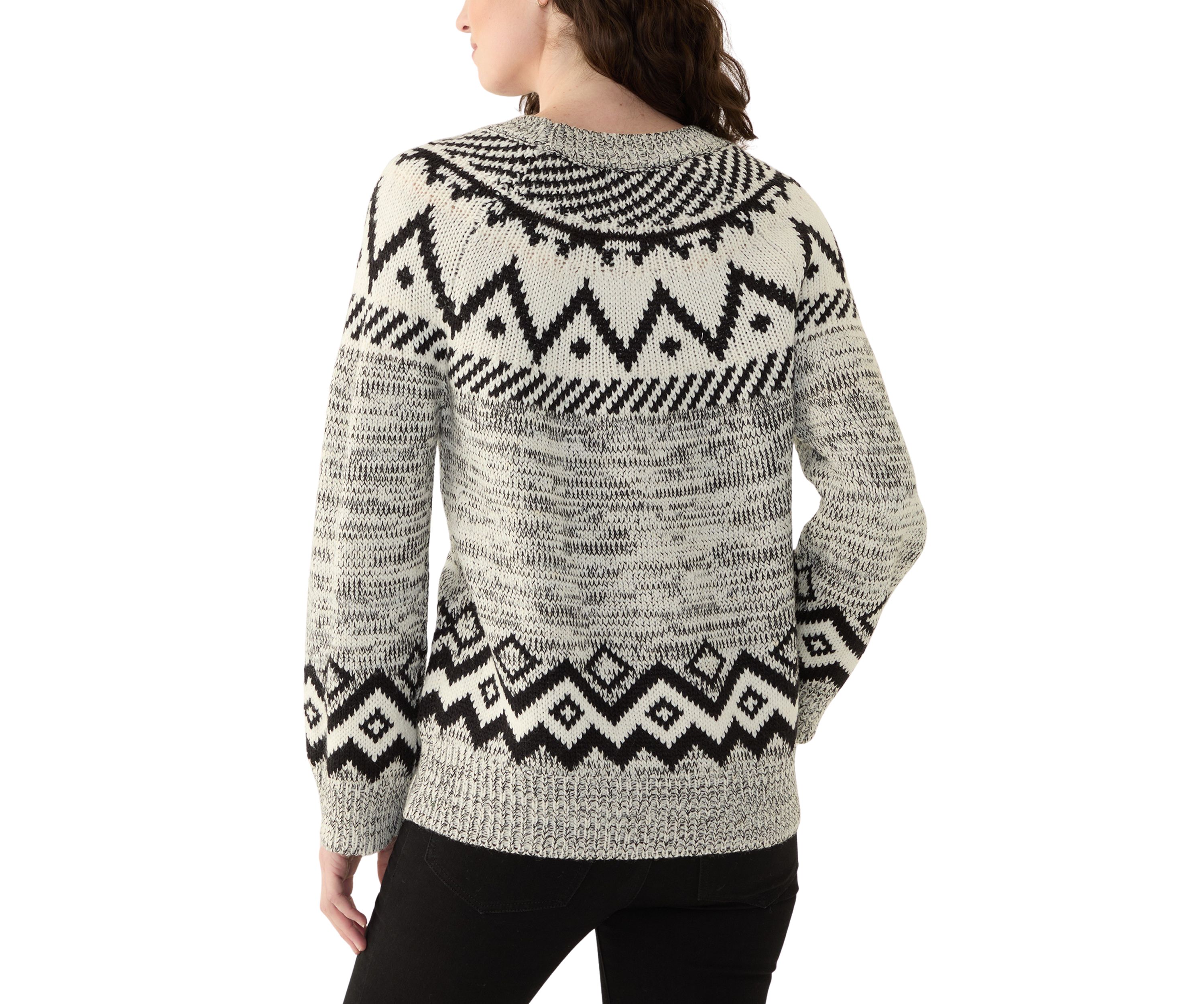 Womens Fair Isle Printed Sweater