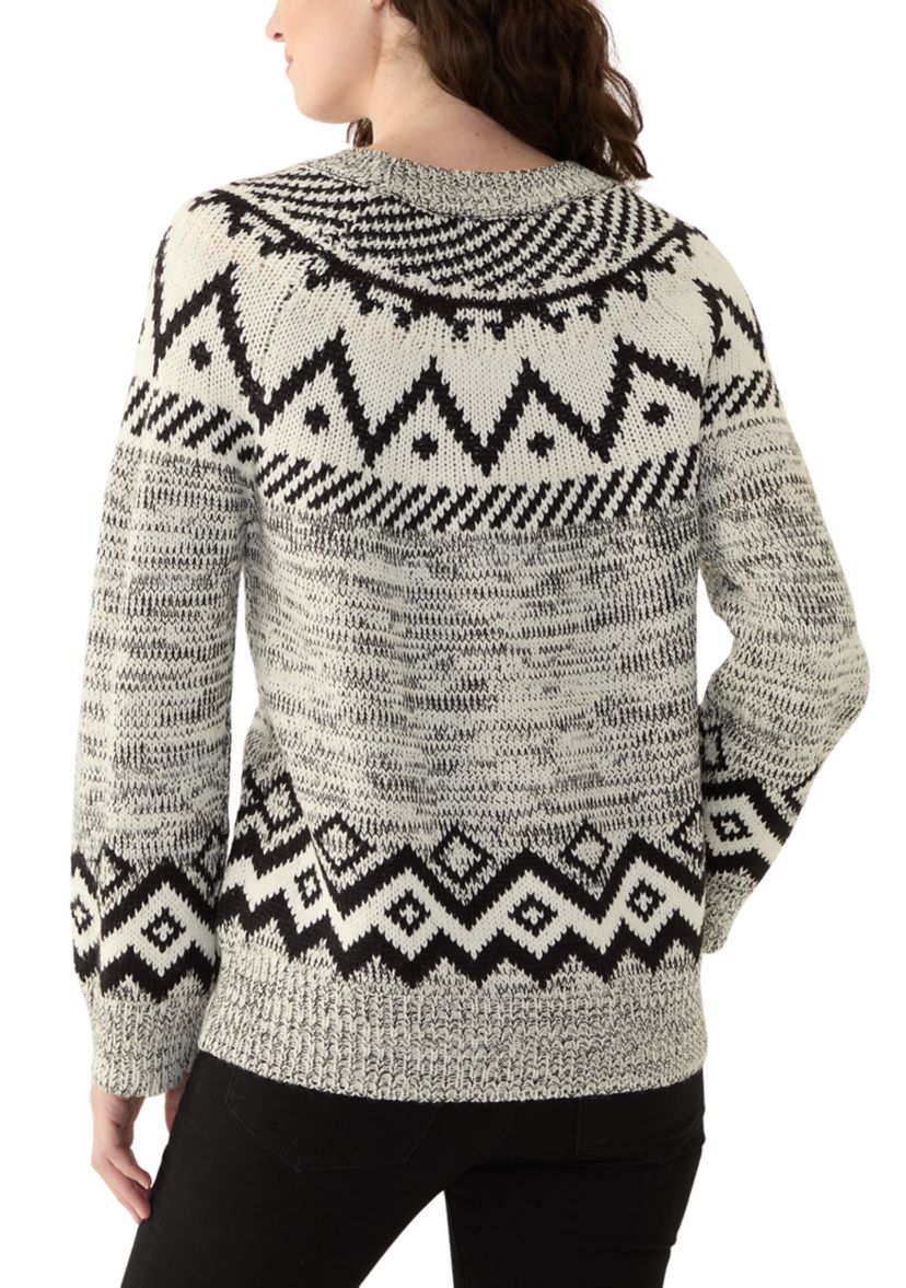 Womens Fair Isle Printed Sweater