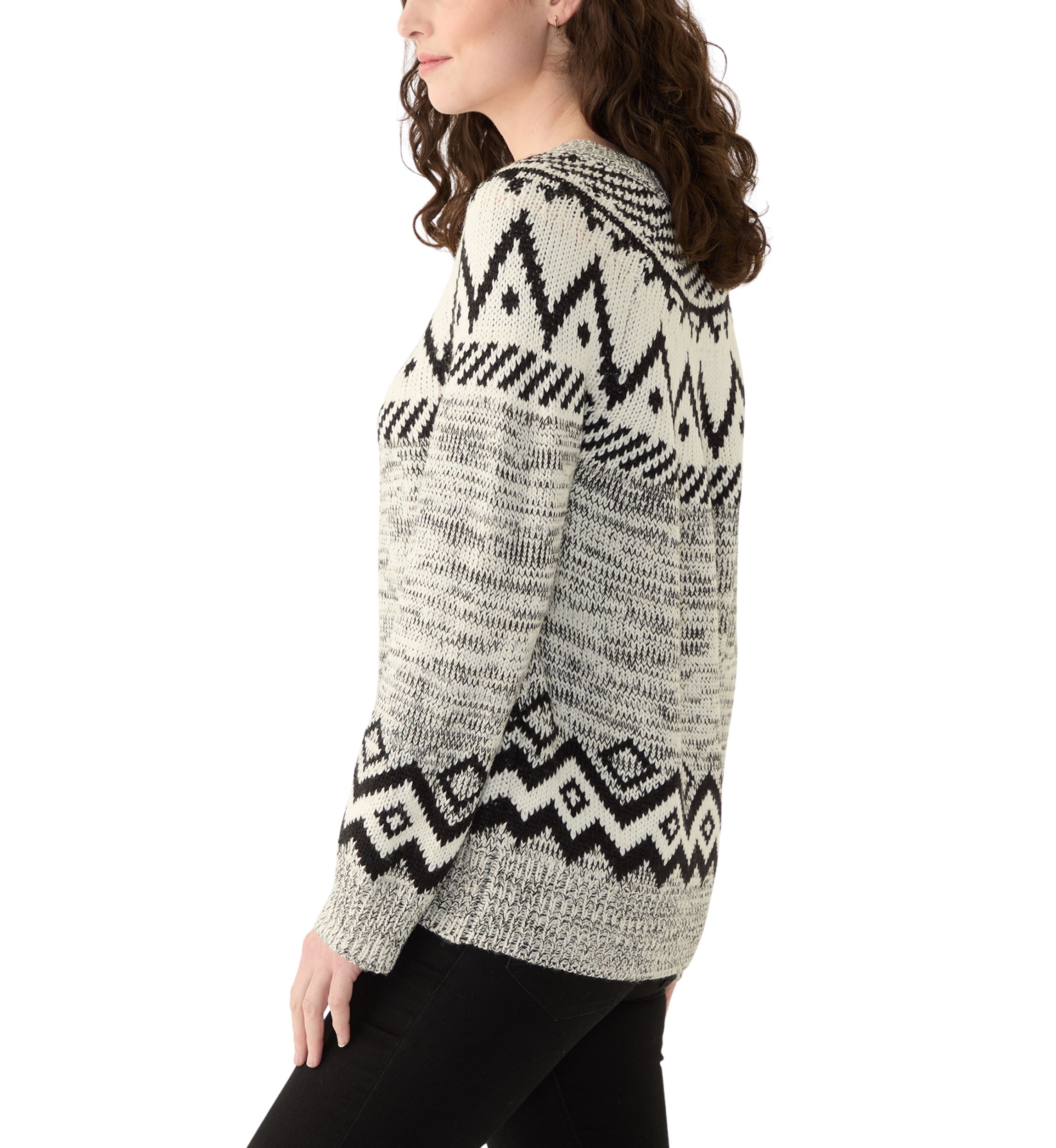 Womens Fair Isle Printed Sweater