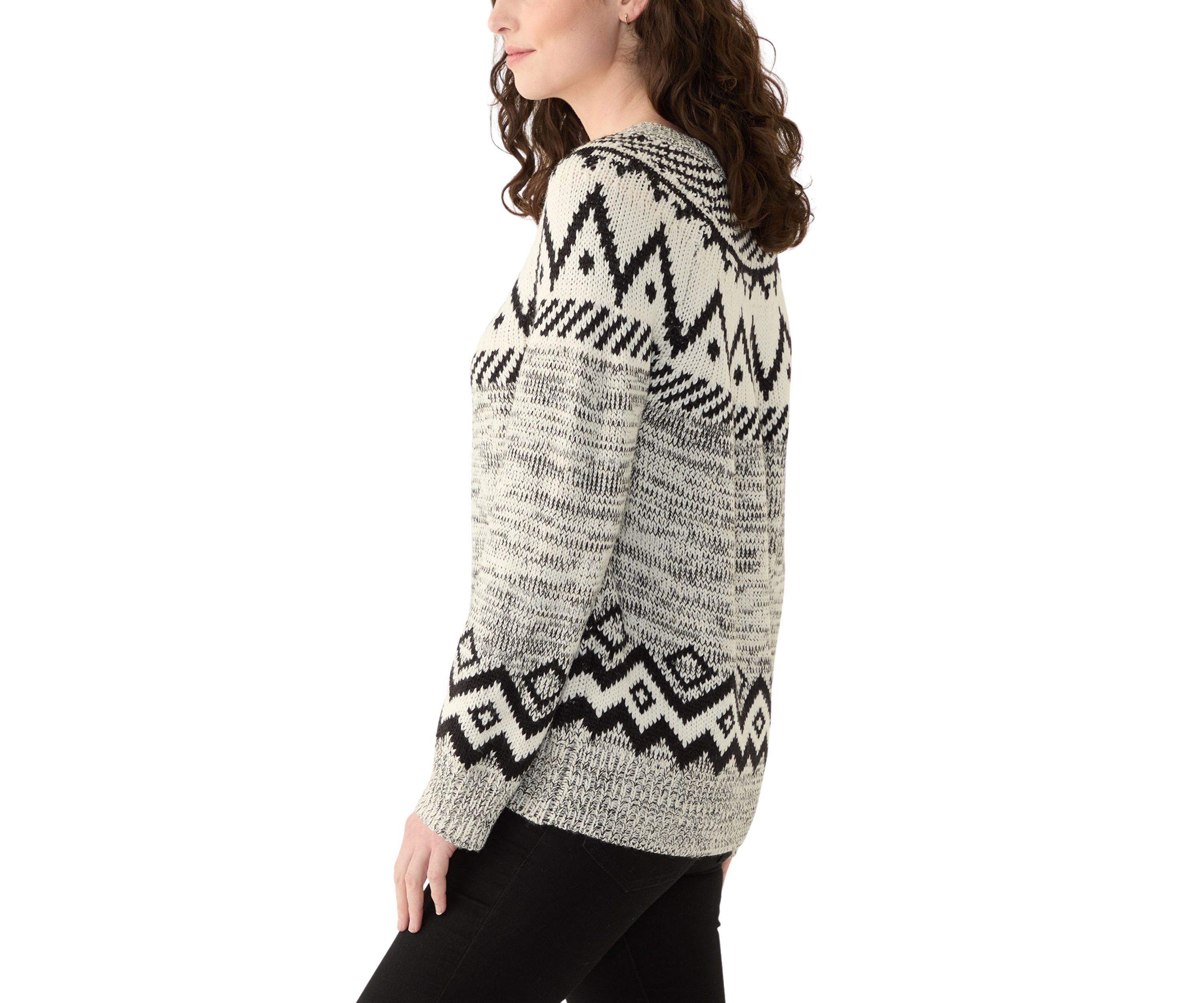 Womens Fair Isle Printed Sweater