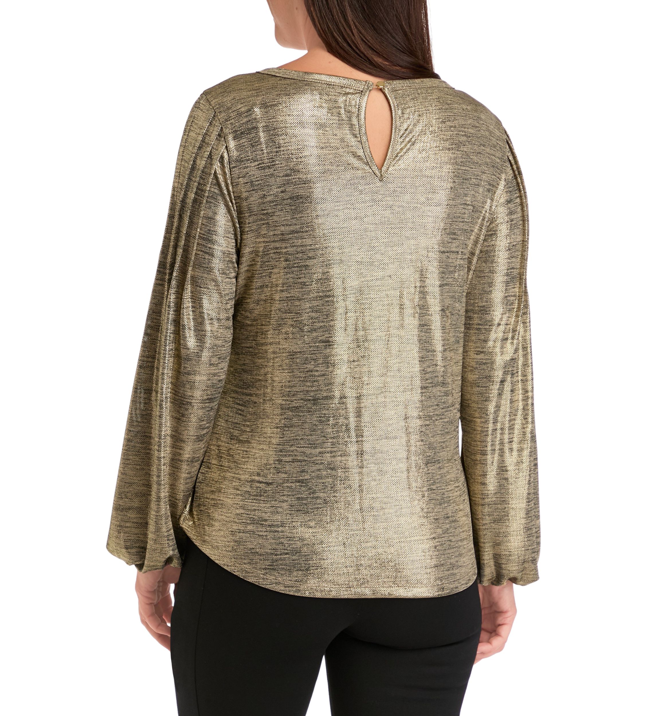 Womens Long Sleeve Shine Top