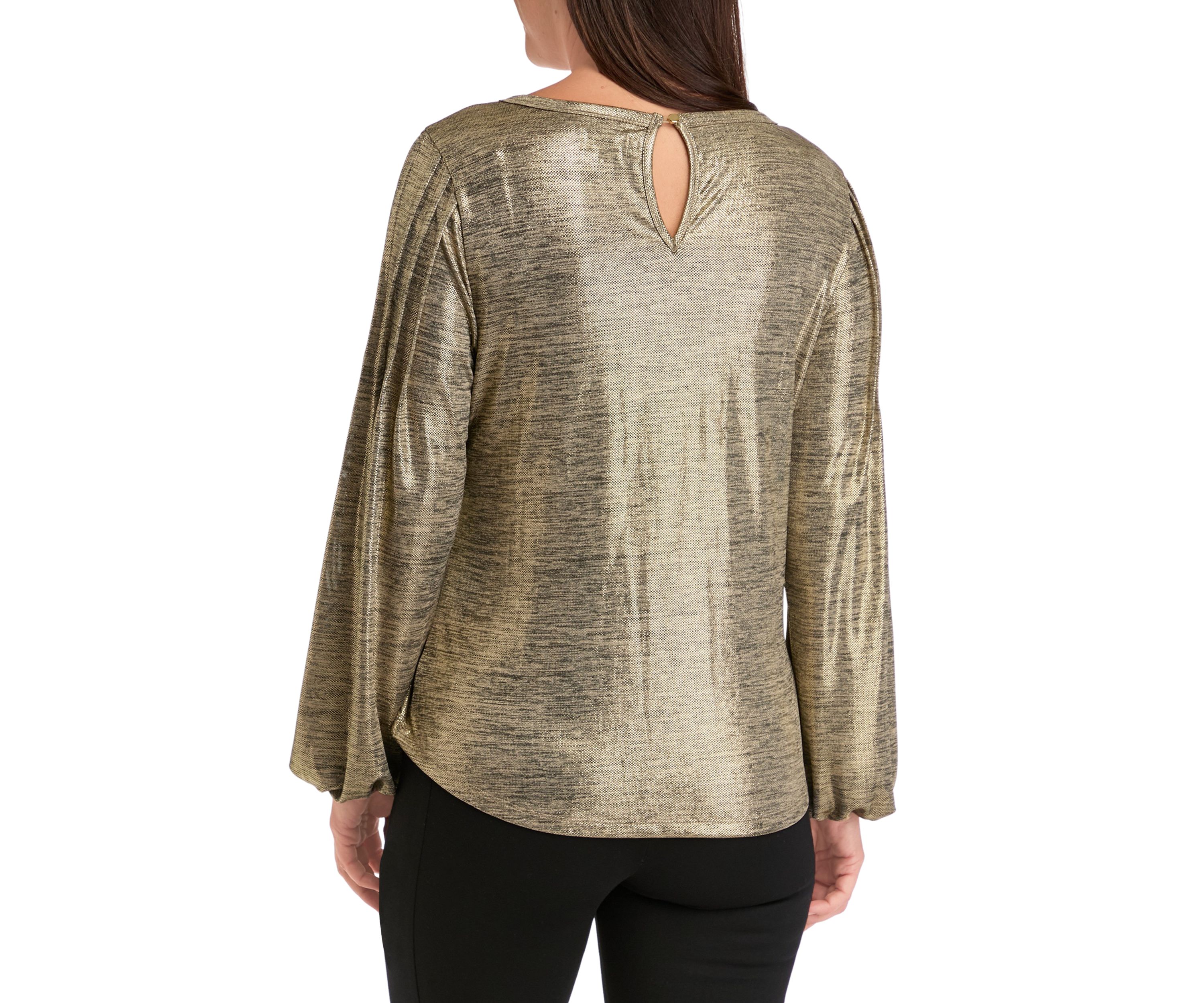 Womens Long Sleeve Shine Top