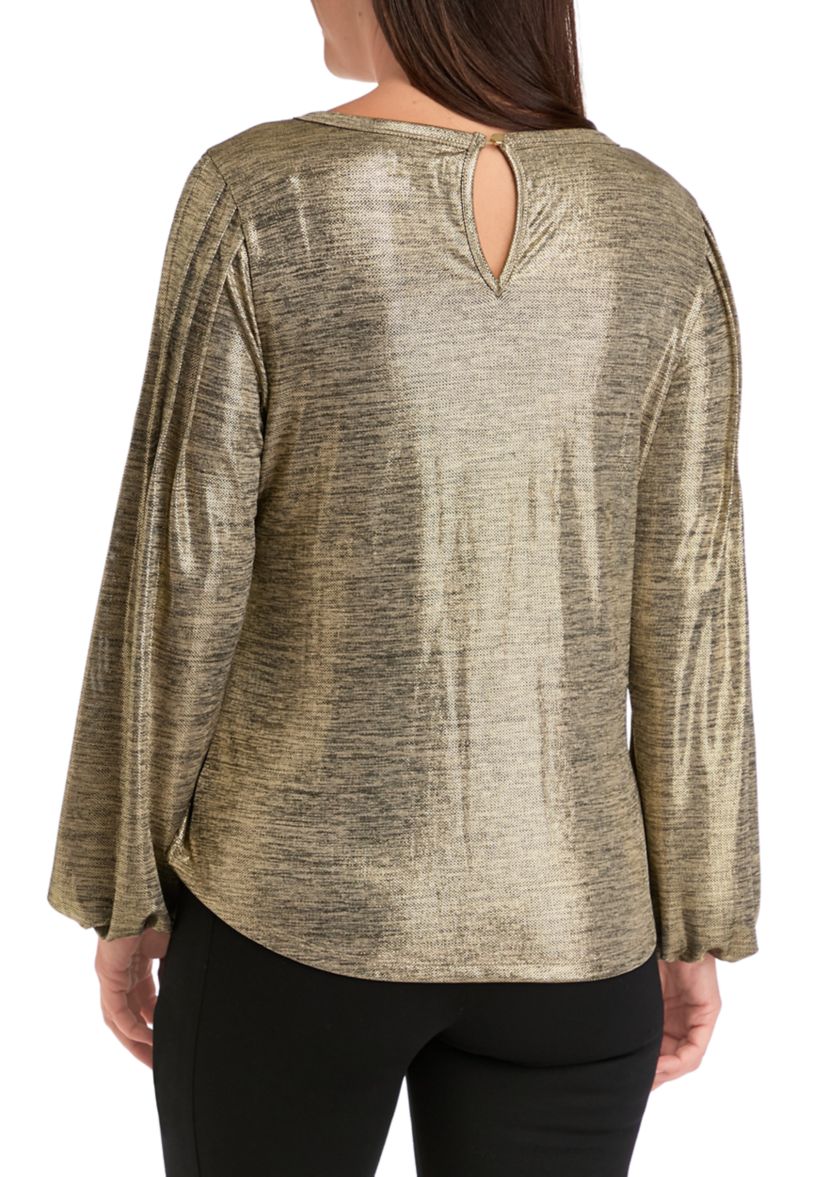 Womens Long Sleeve Shine Top