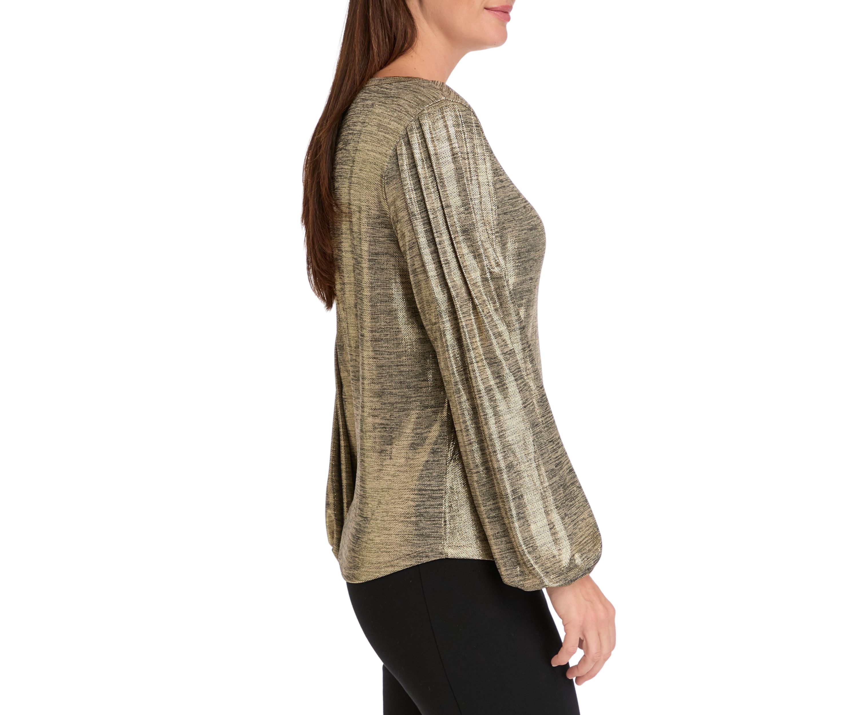 Womens Long Sleeve Shine Top