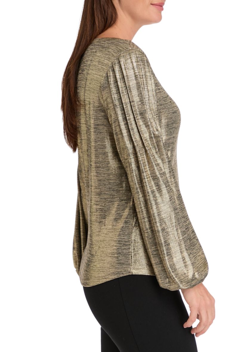 Womens Long Sleeve Shine Top