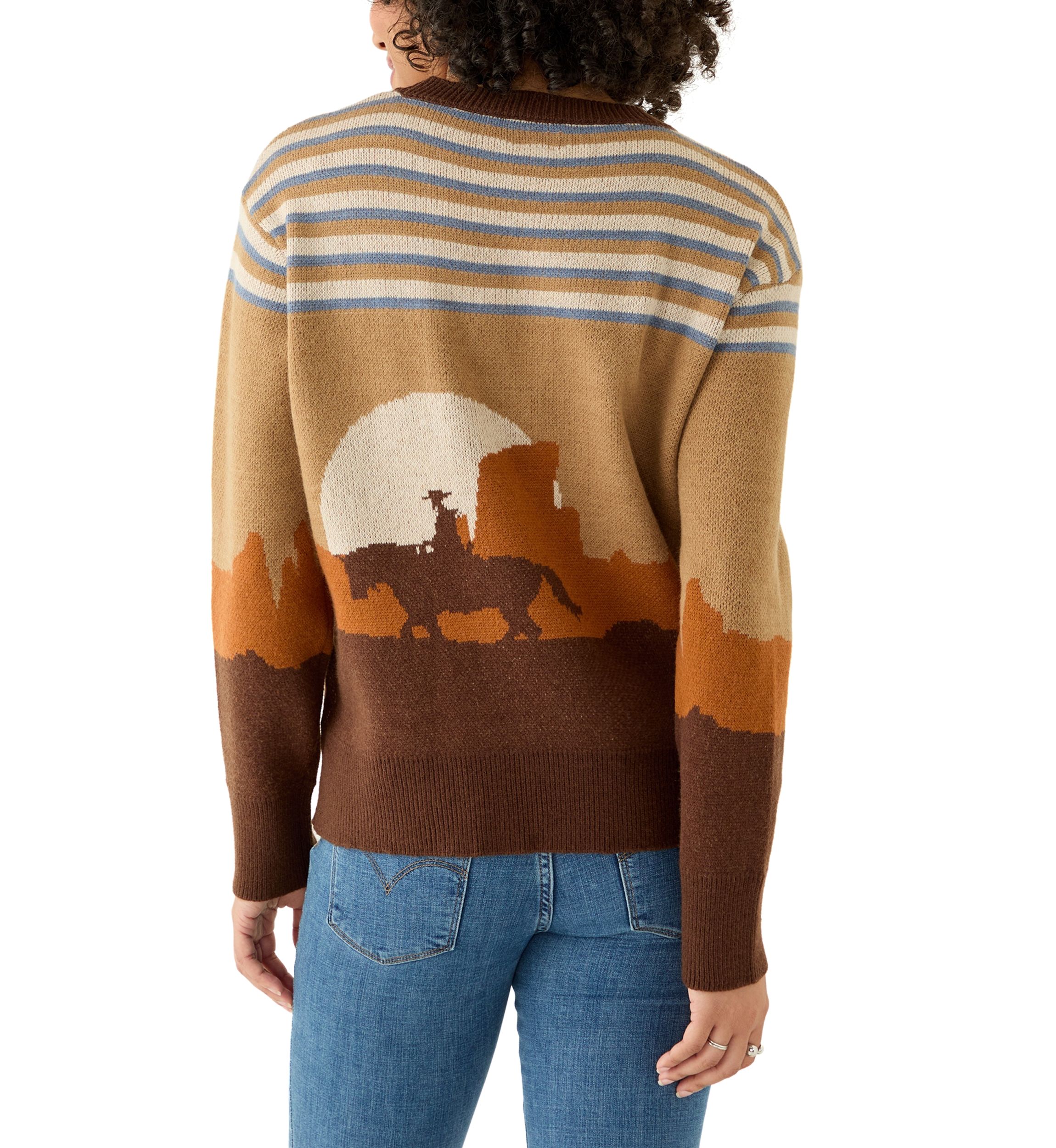 Womens Graphic Crew Neck Sweater 
