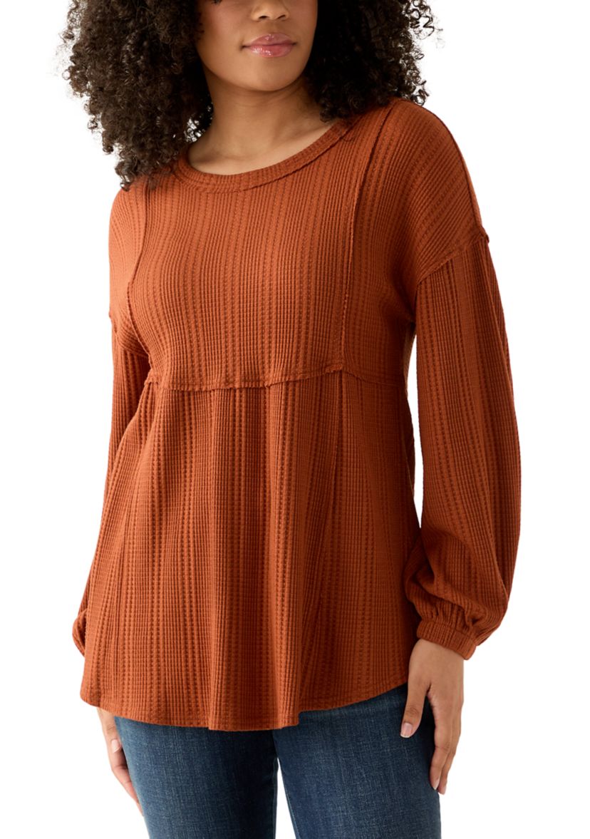 Womens Blouson Babydoll Top