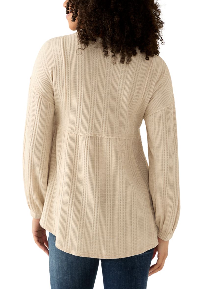 Womens Blouson Babydoll Top