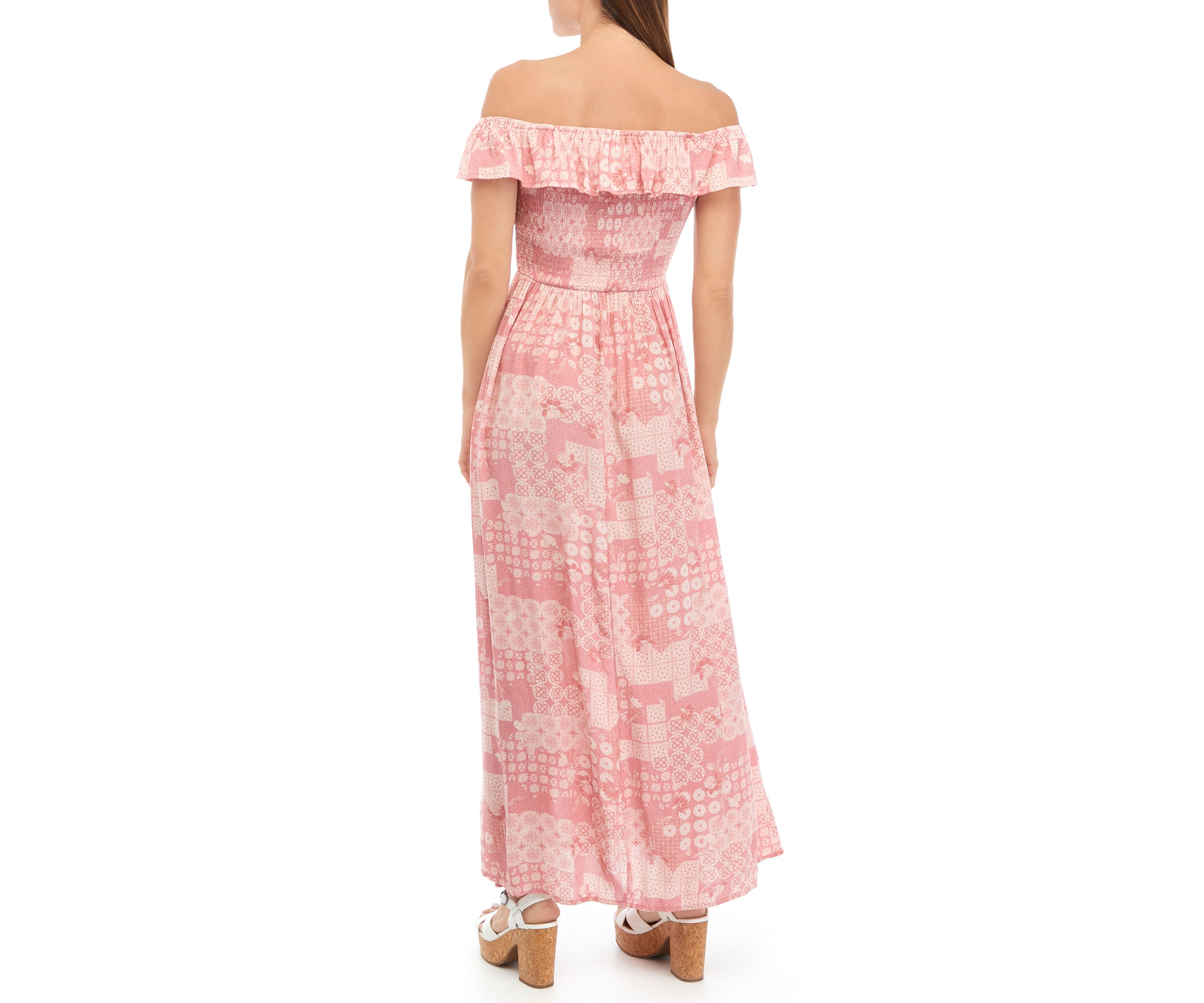 Womens Off the Shoulder Aubriella Maxi Dress