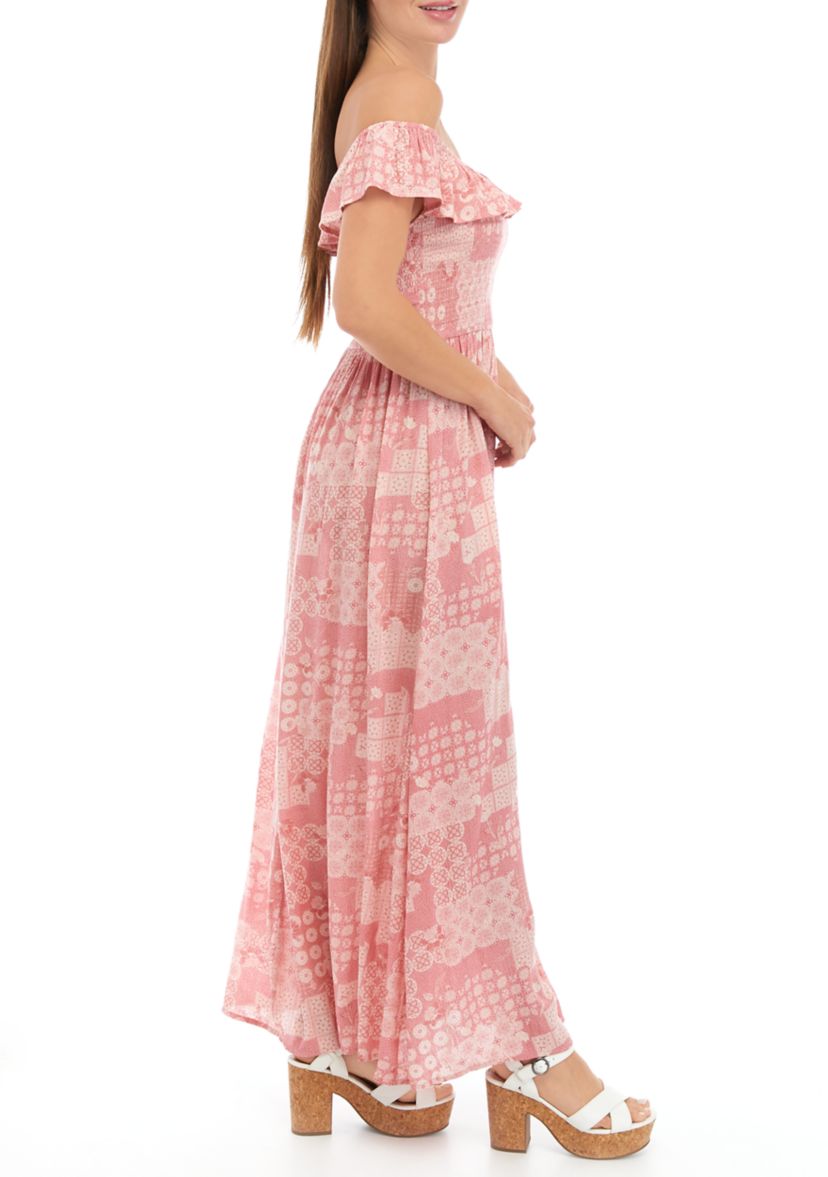 Womens Off the Shoulder Aubriella Maxi Dress
