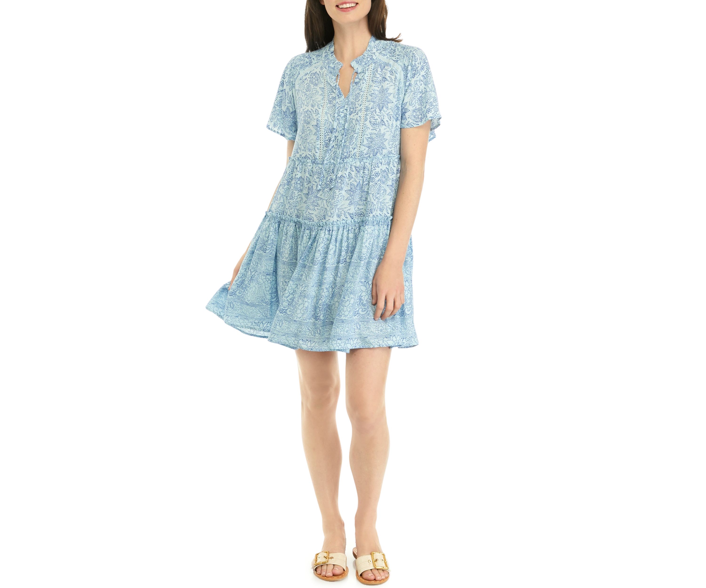 Womens Tiered Swing Dress