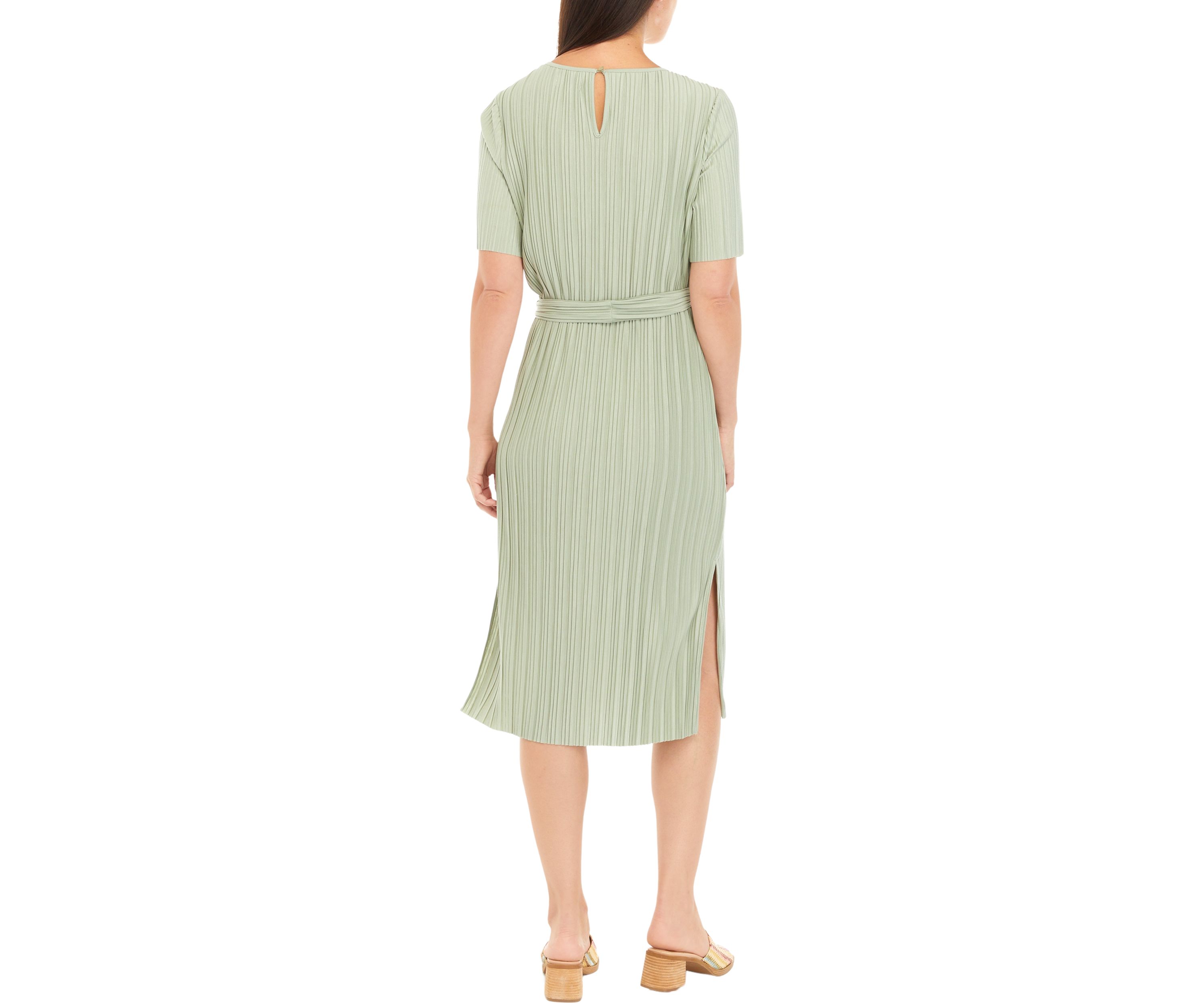 Womens Tie Waist Midi Dress