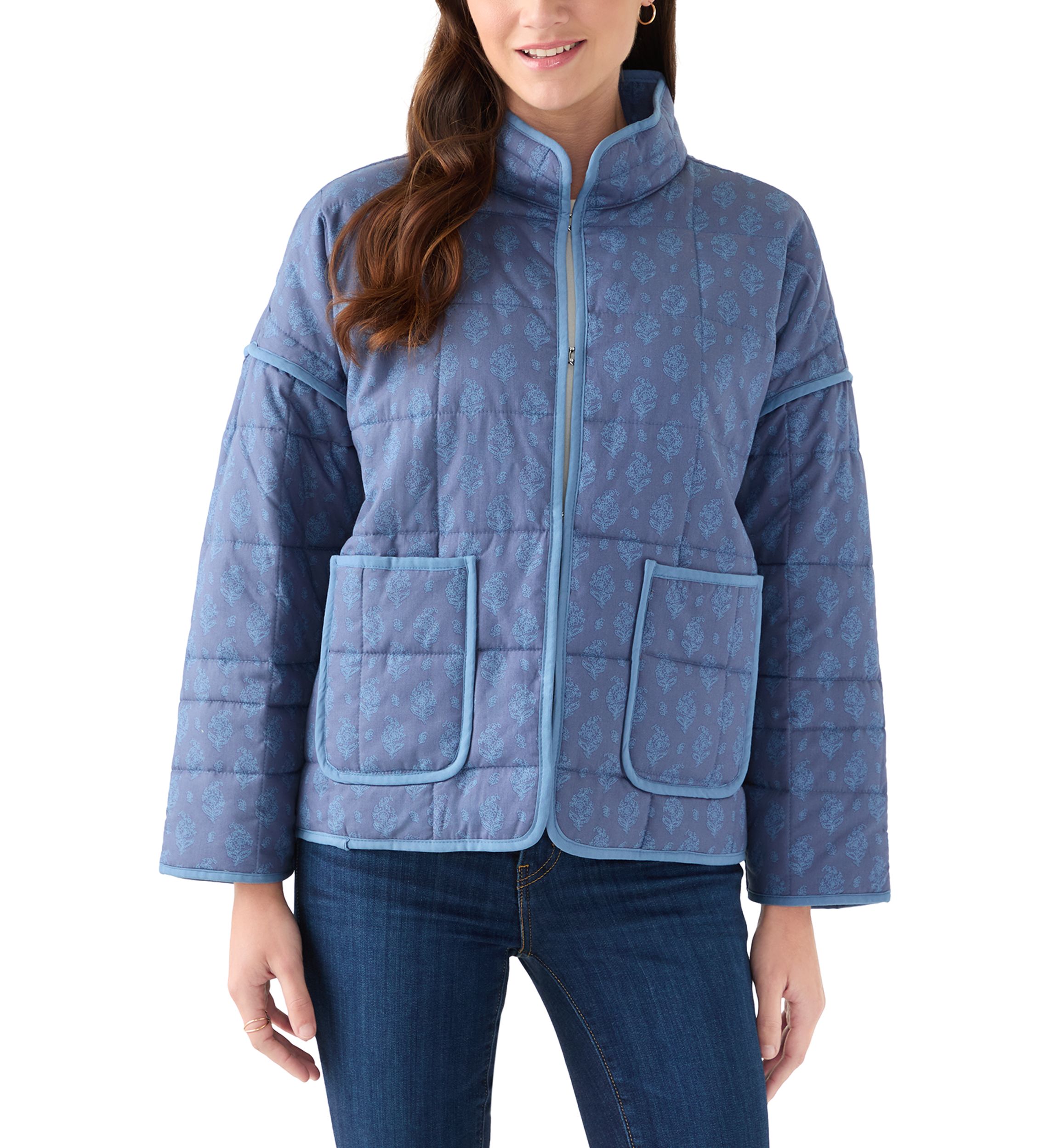 Womens Quilted Bomber Jacket
