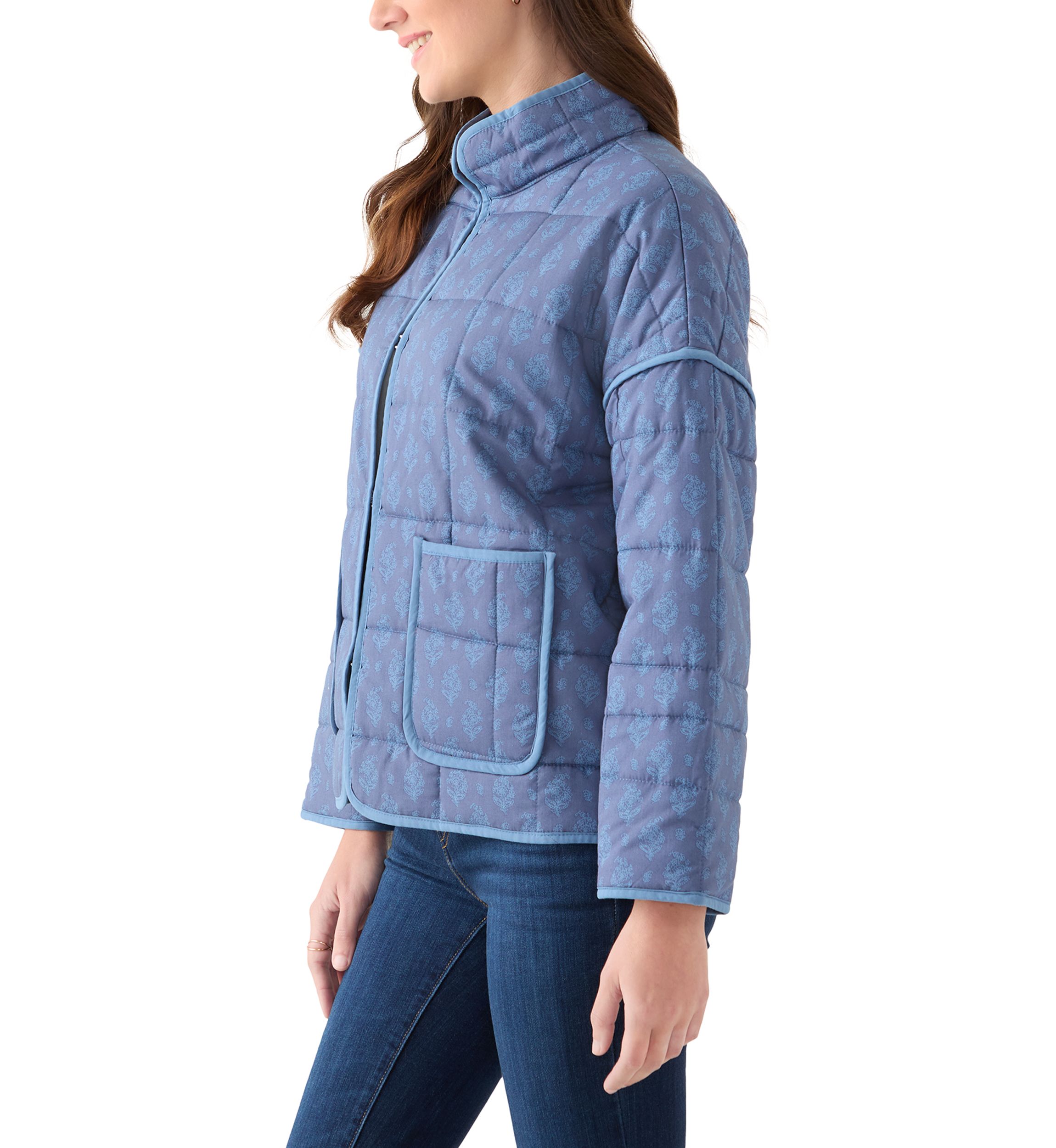 Womens Quilted Bomber Jacket