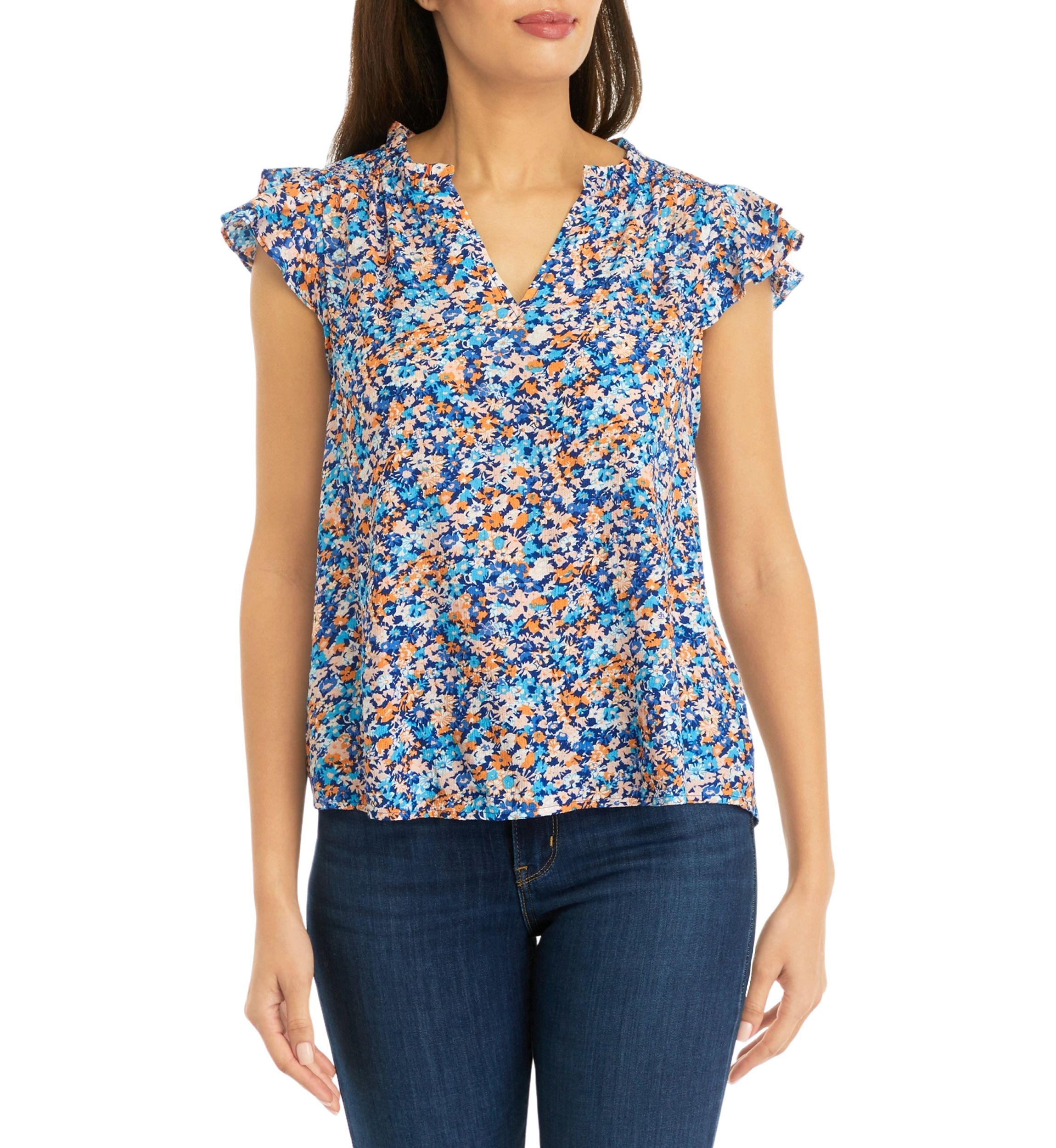 Petite Flutter Sleeve Airflow Top