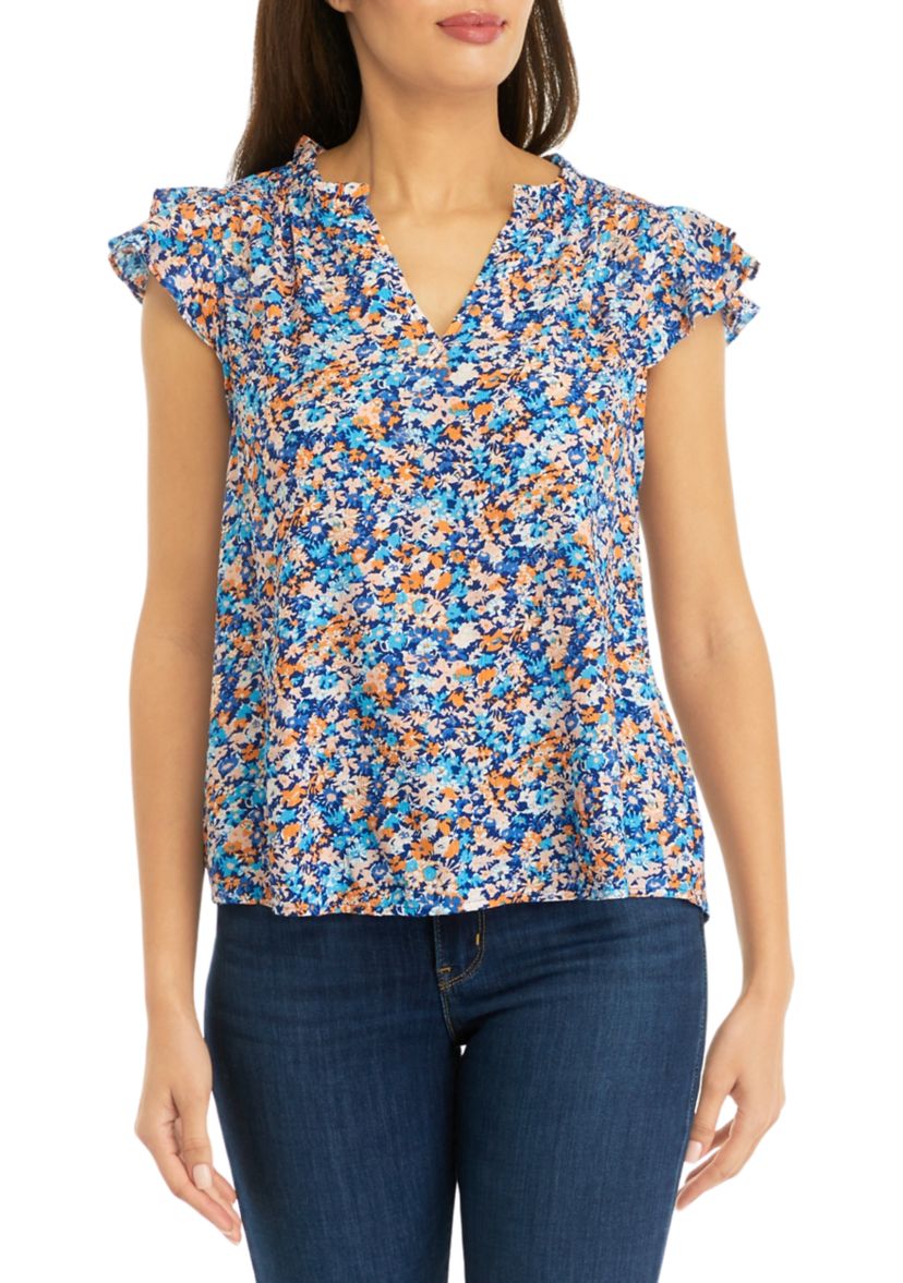 Petite Flutter Sleeve Airflow Top