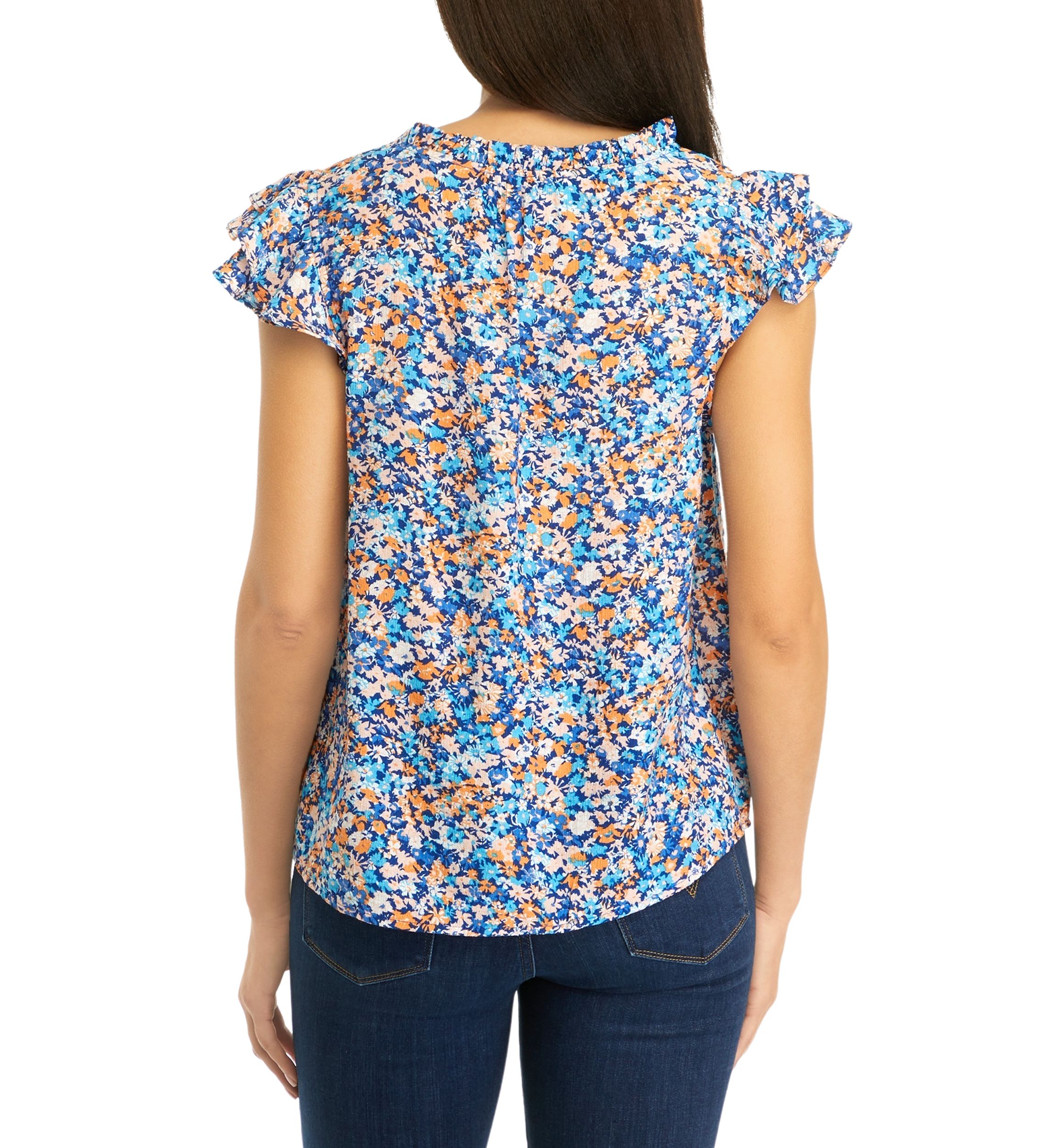 Petite Flutter Sleeve Airflow Top