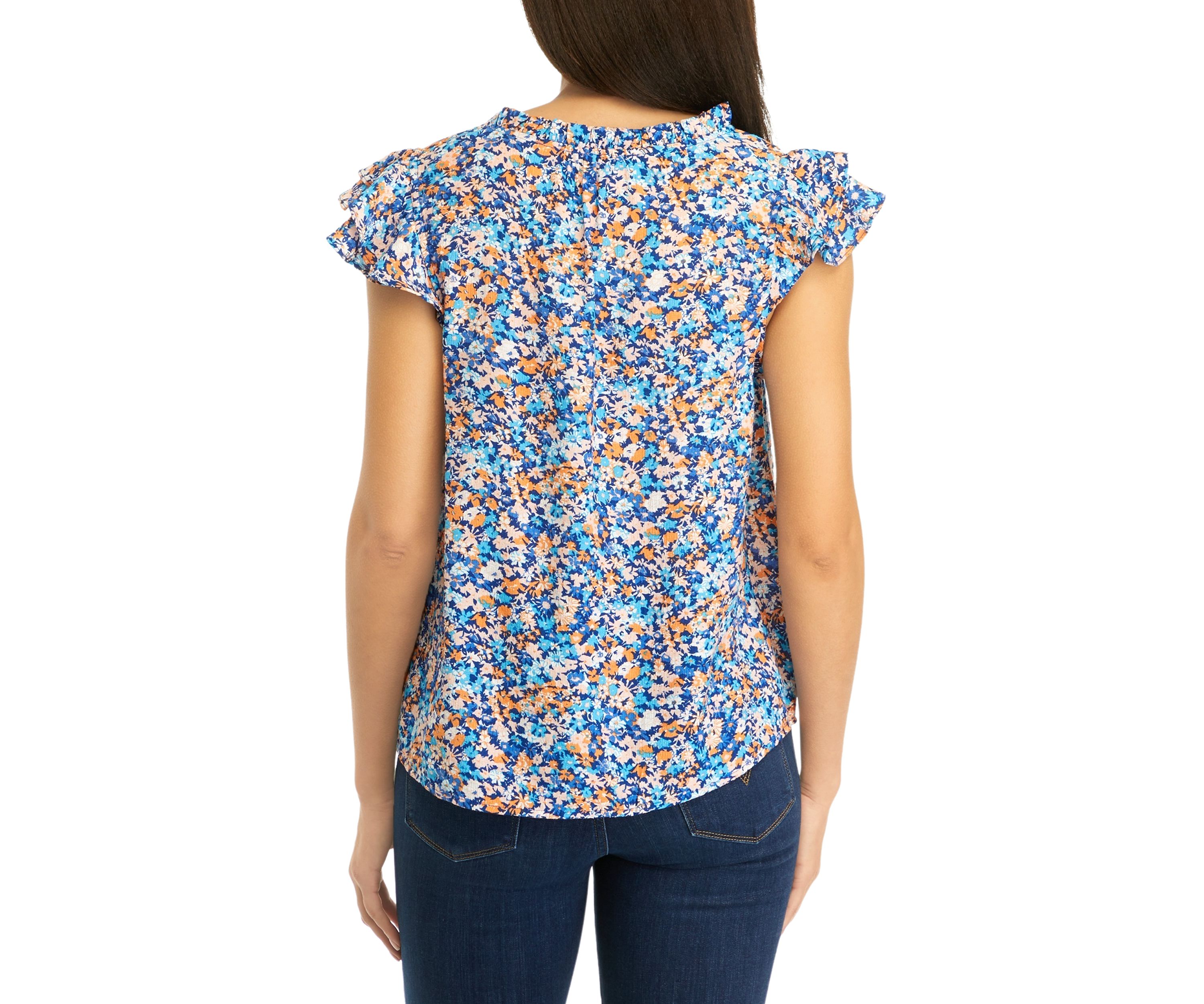 Petite Flutter Sleeve Airflow Top