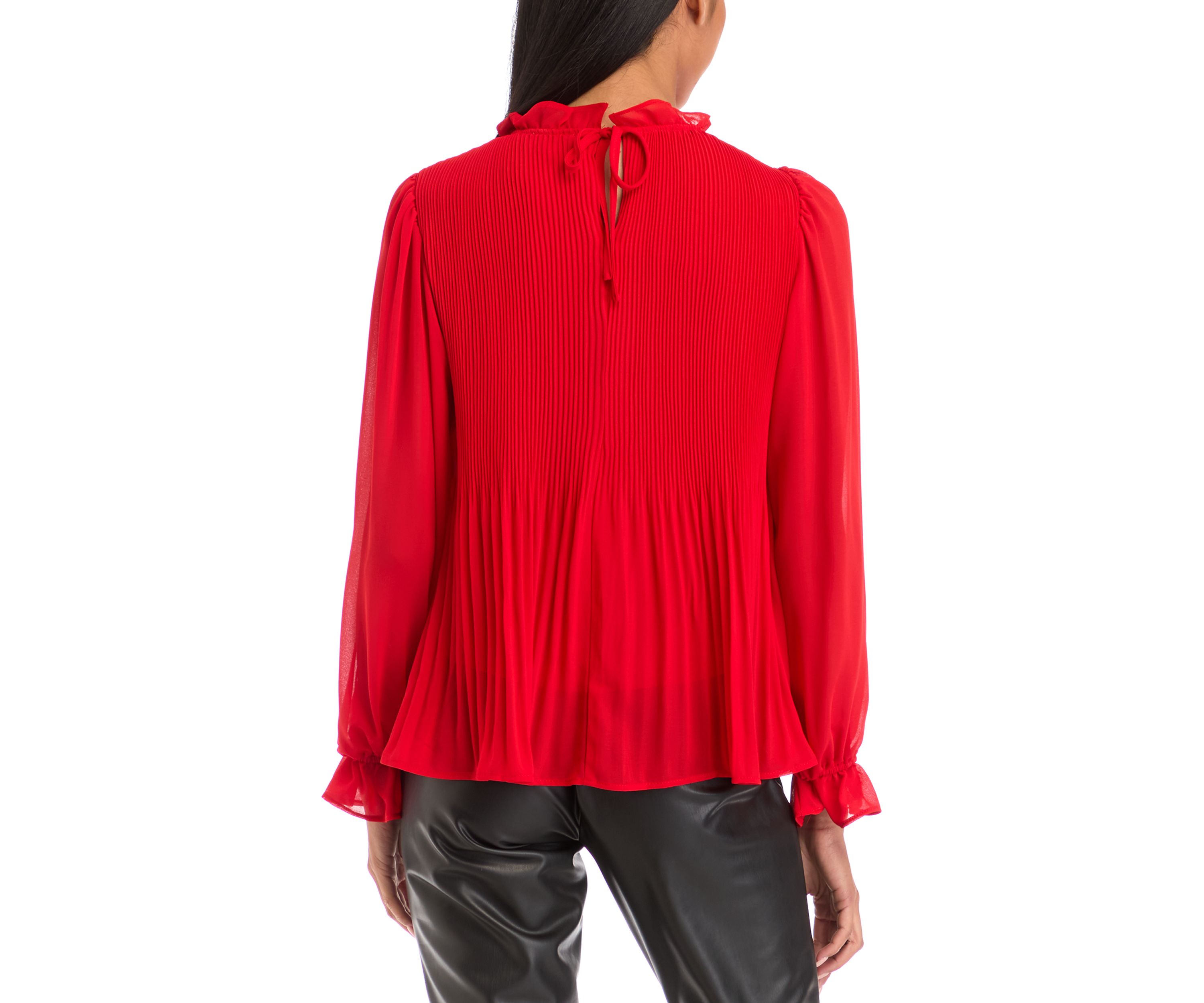 Petite Ruffle Neck Detail Blouse