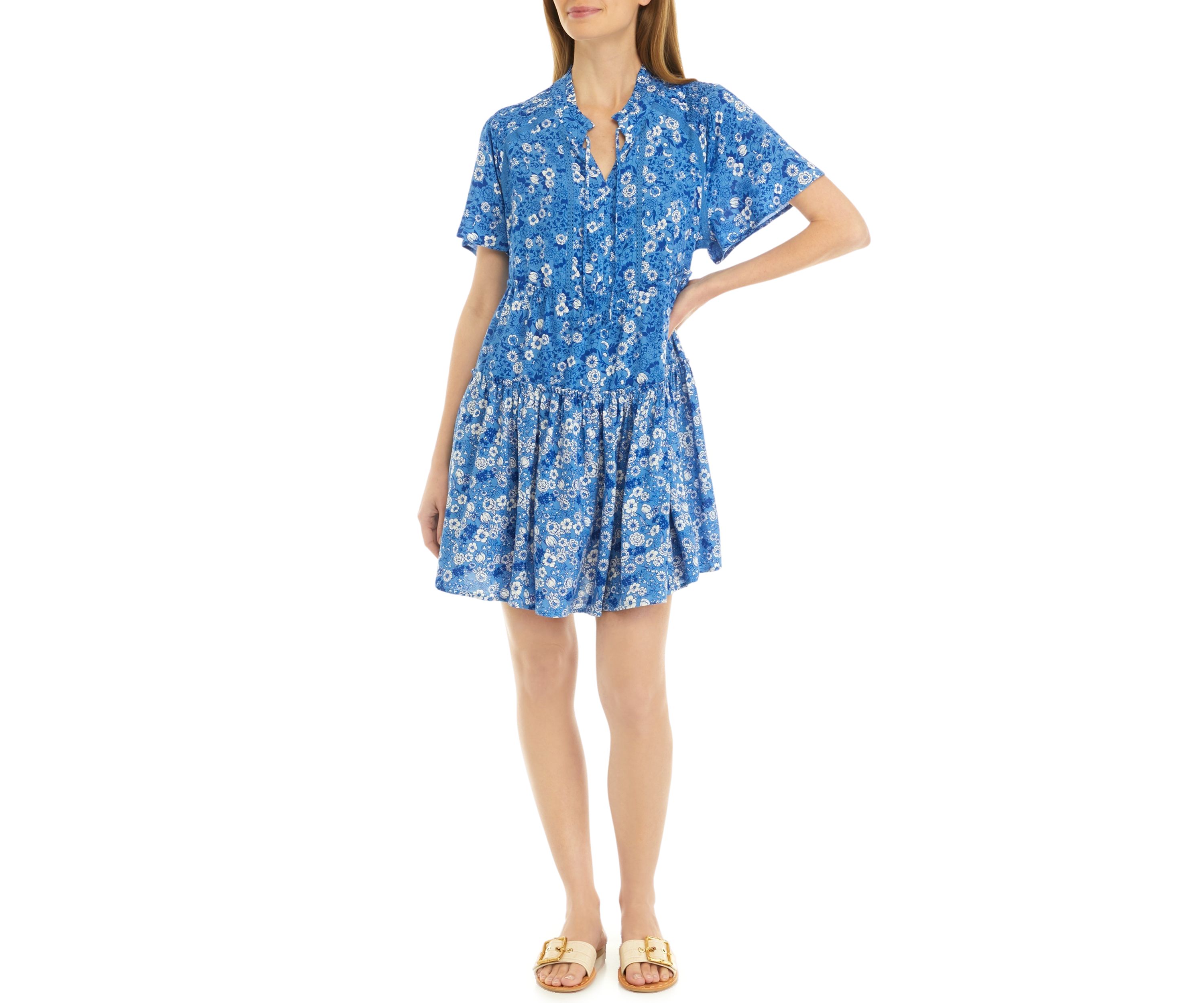 Petite Tiered Swing Dress 