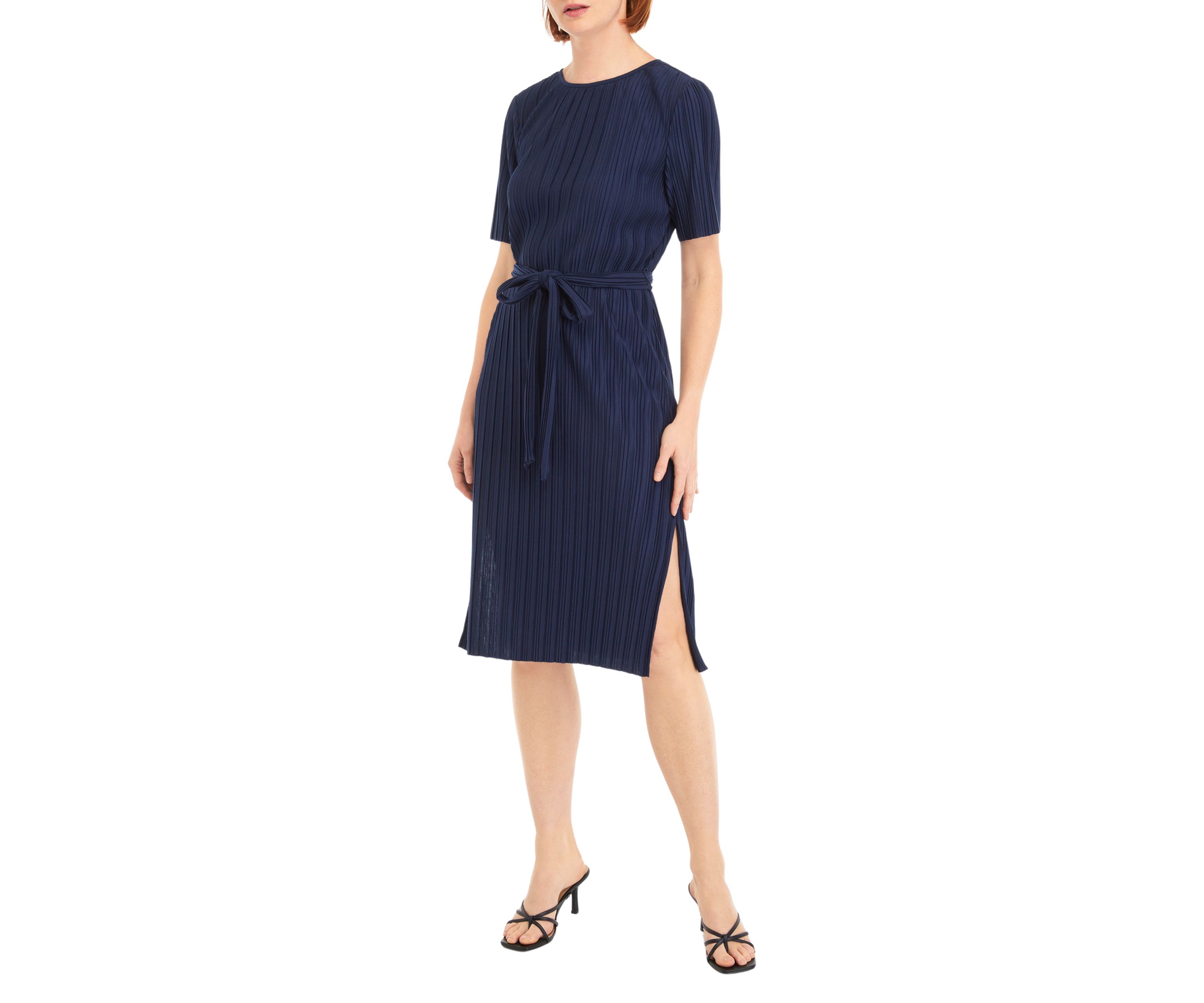 Petite Tie Waist Midi Dress