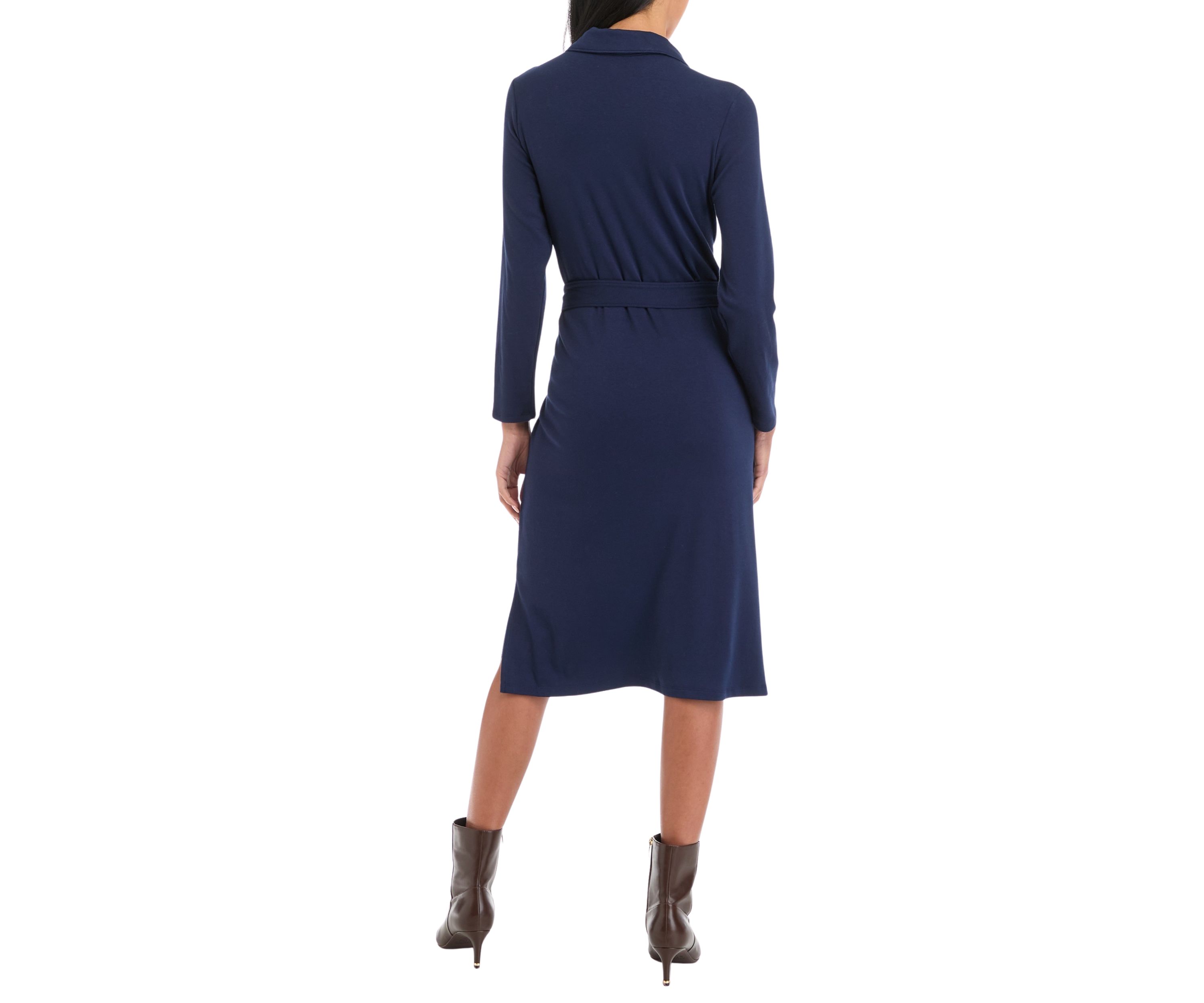 Petite Belted Midi Dress