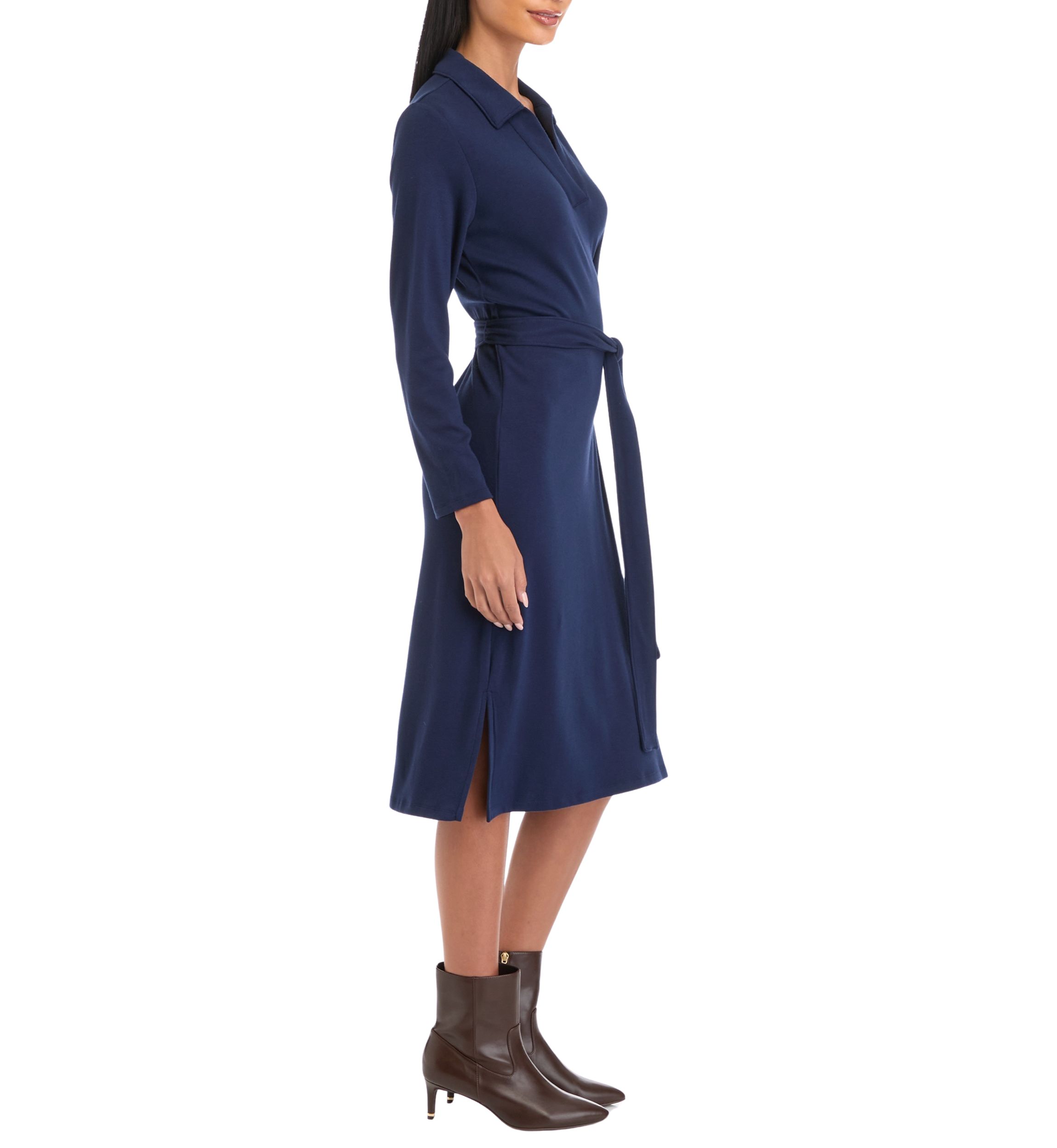 Petite Belted Midi Dress