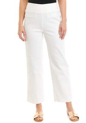 Wonderly Petite Pull On Stretch Twill Cropped Pants | belk