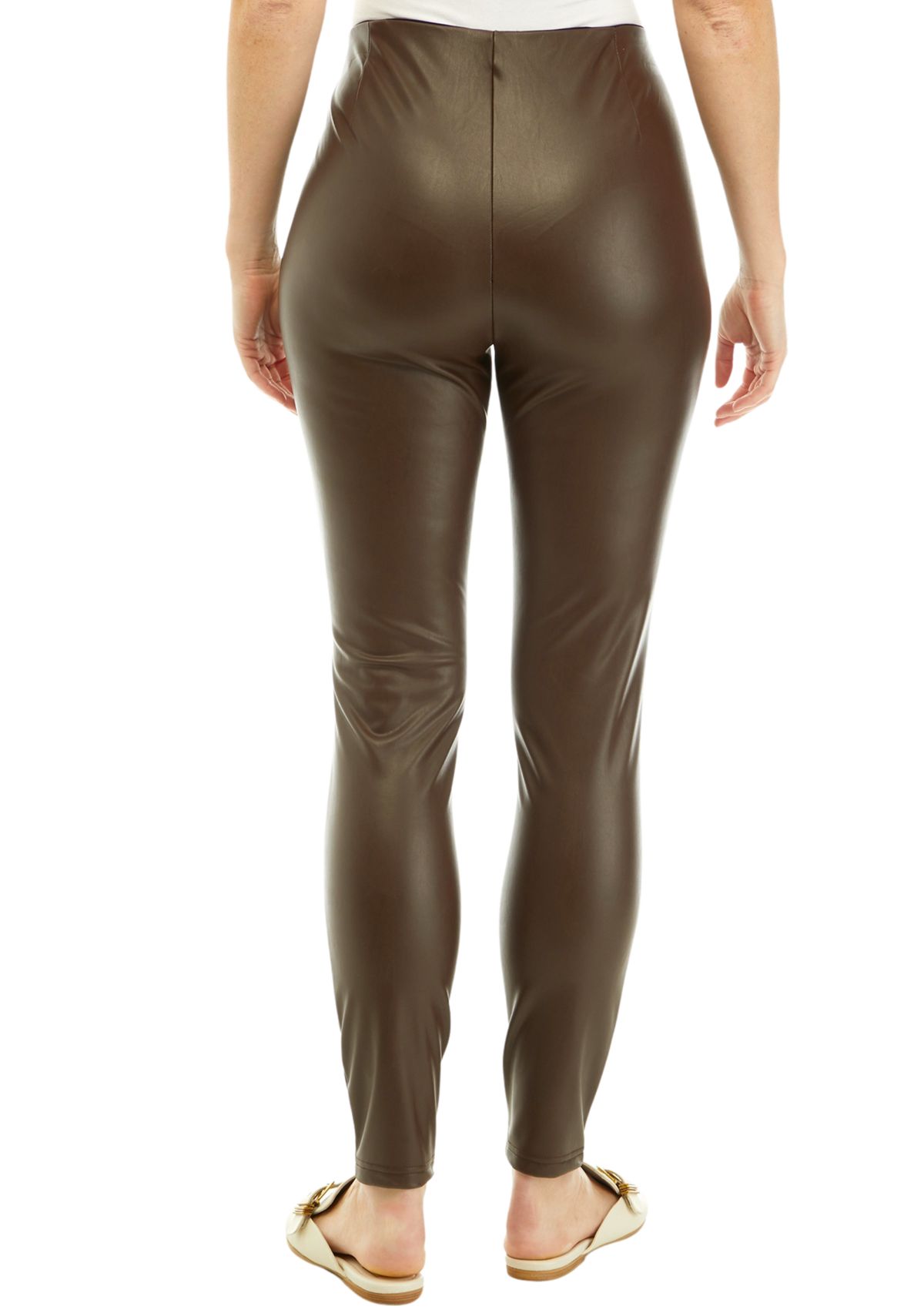 Petite High Rise Vegan Leather Leggings