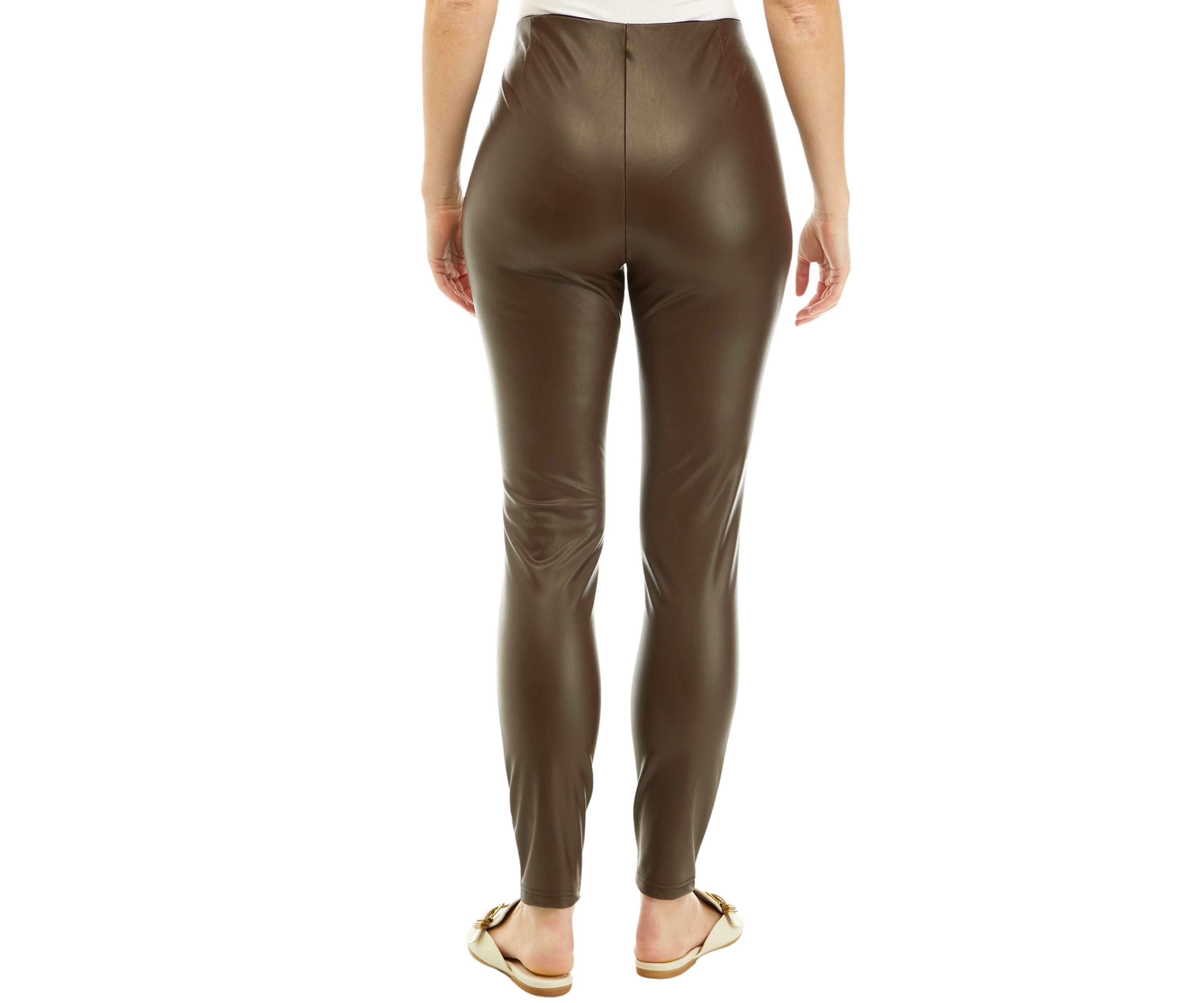 Petite High Rise Vegan Leather Leggings