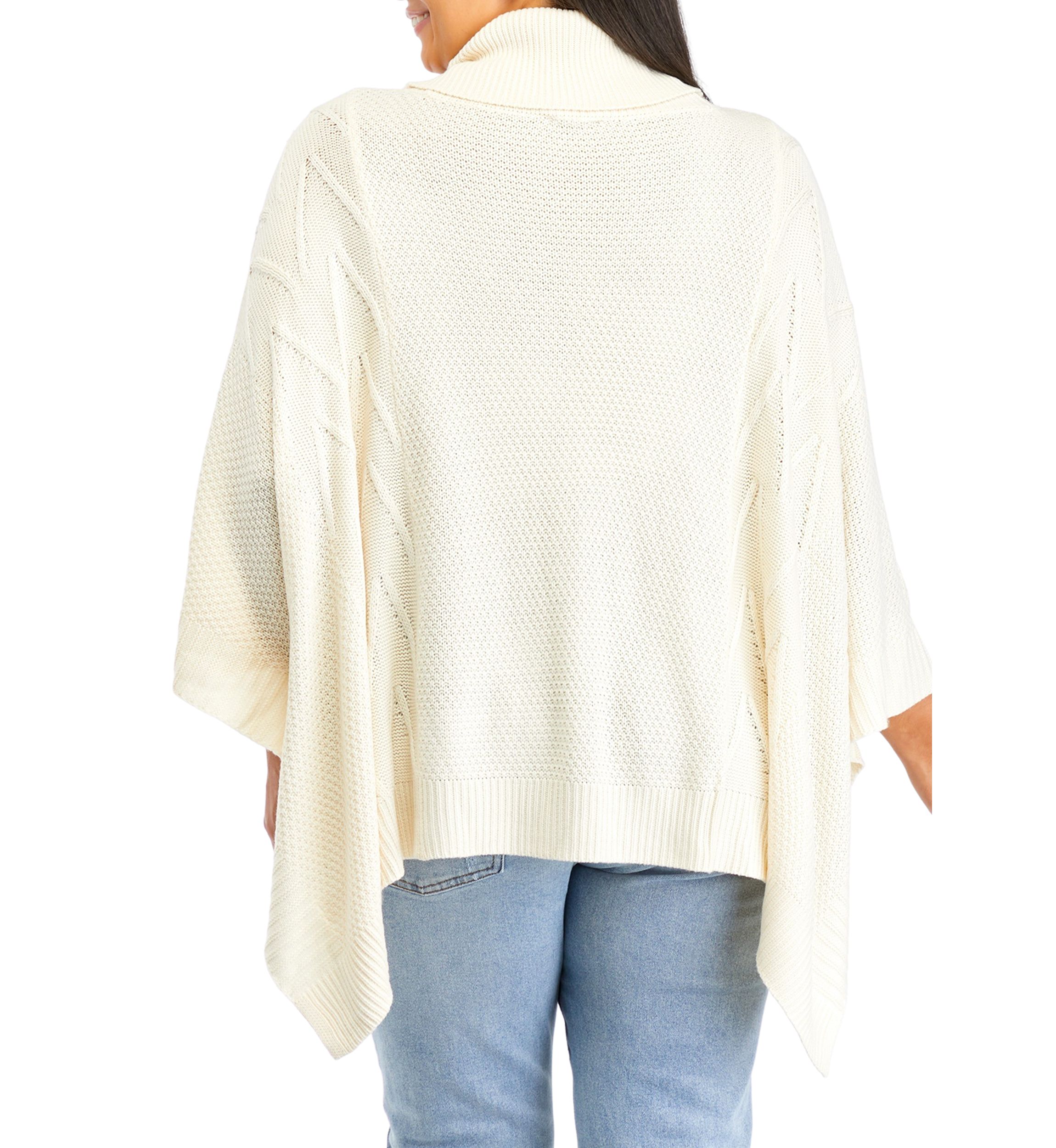 Plus Size Mock Neck Poncho