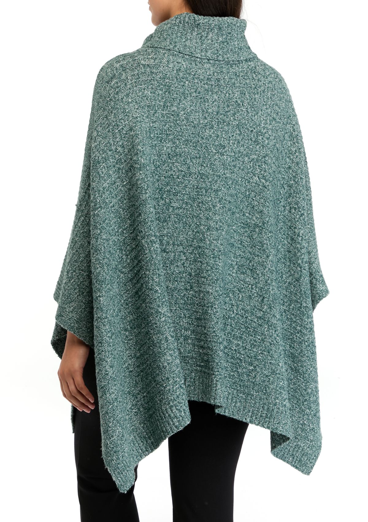 Plus Size Mock Neck Poncho