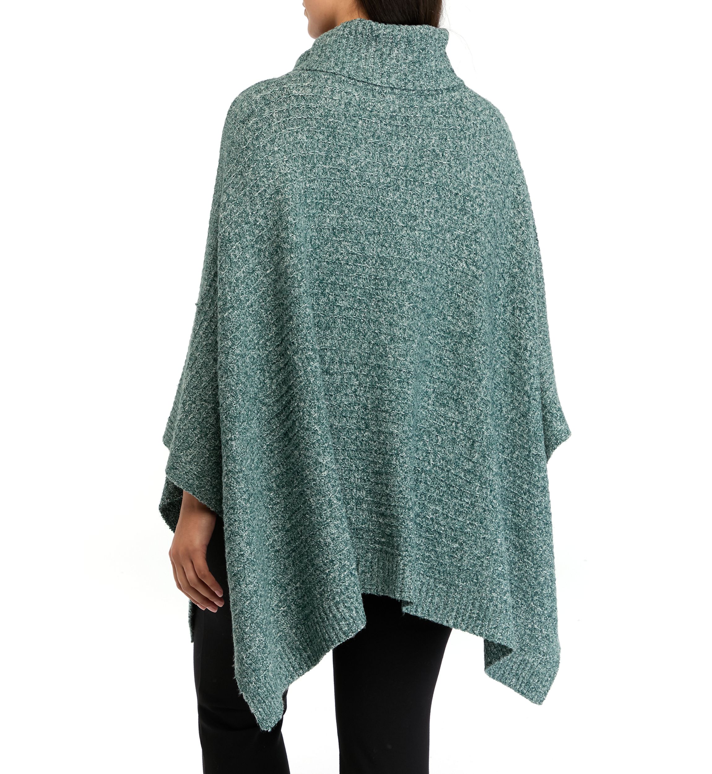Plus Size Mock Neck Poncho