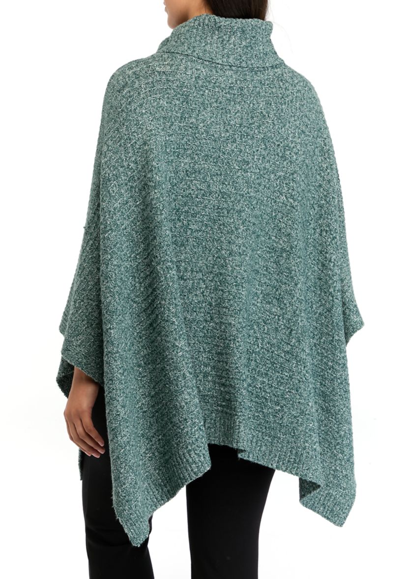 Plus Size Mock Neck Poncho