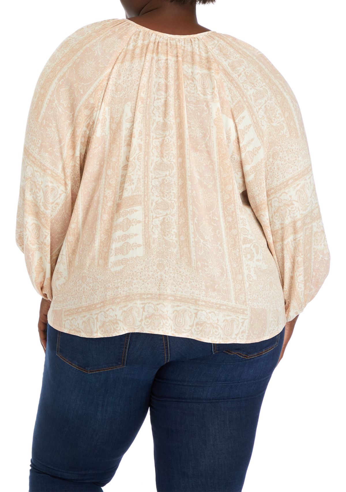 Plus Size Pintuck Blouse 