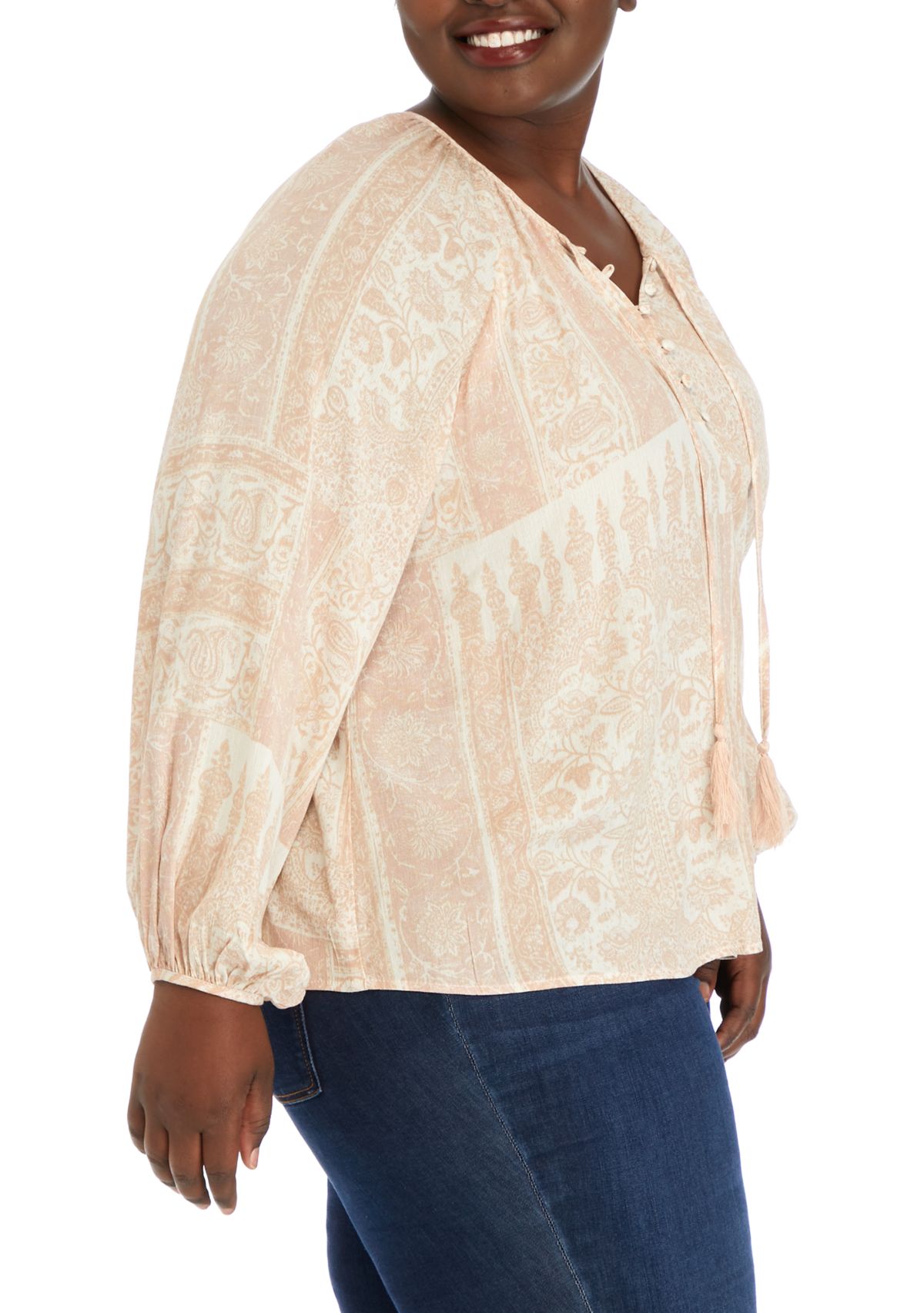 Plus Size Pintuck Blouse 