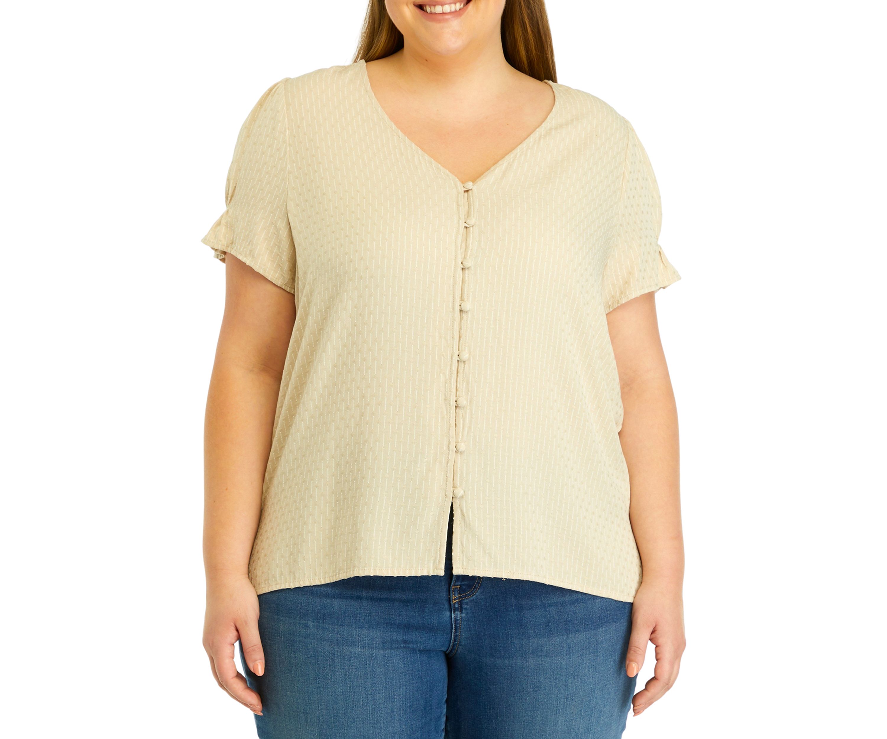 Plus Size Textured Top 