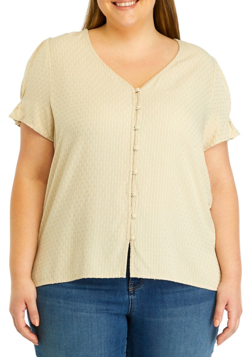 Plus Size Textured Top 