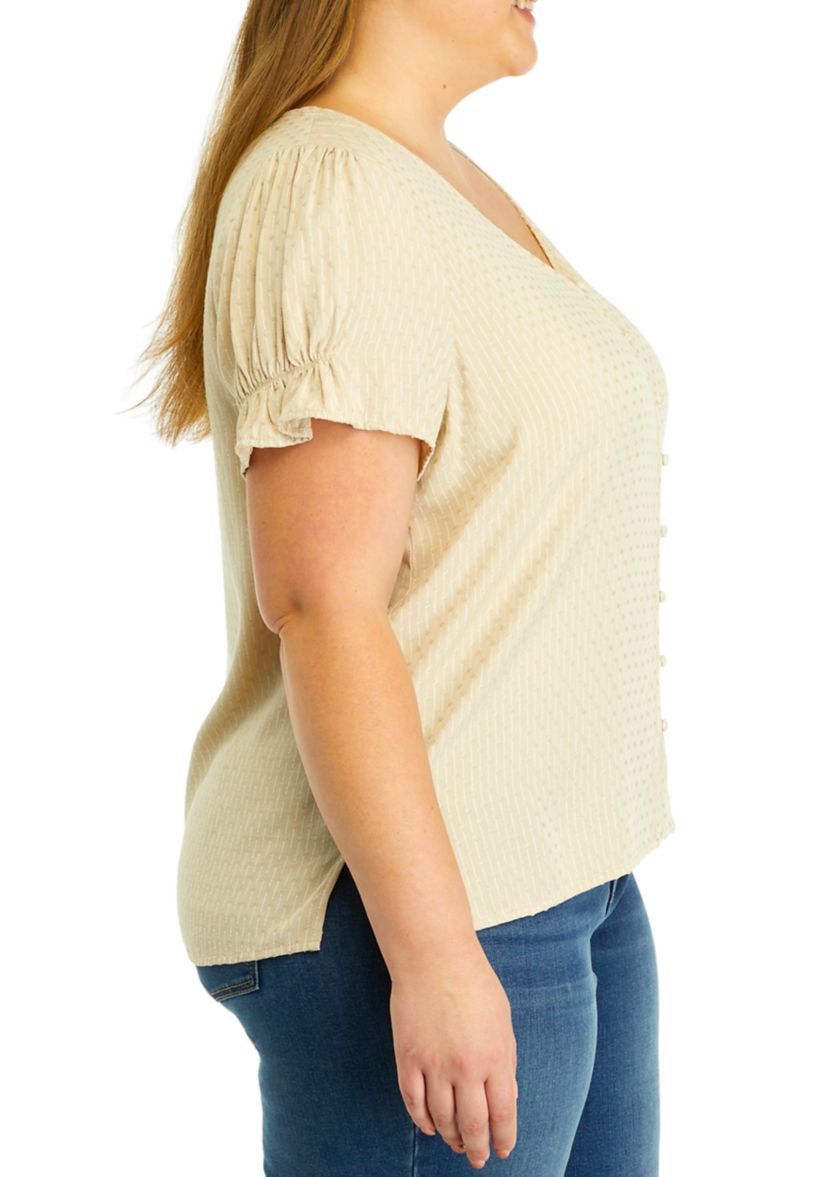 Plus Size Textured Top 