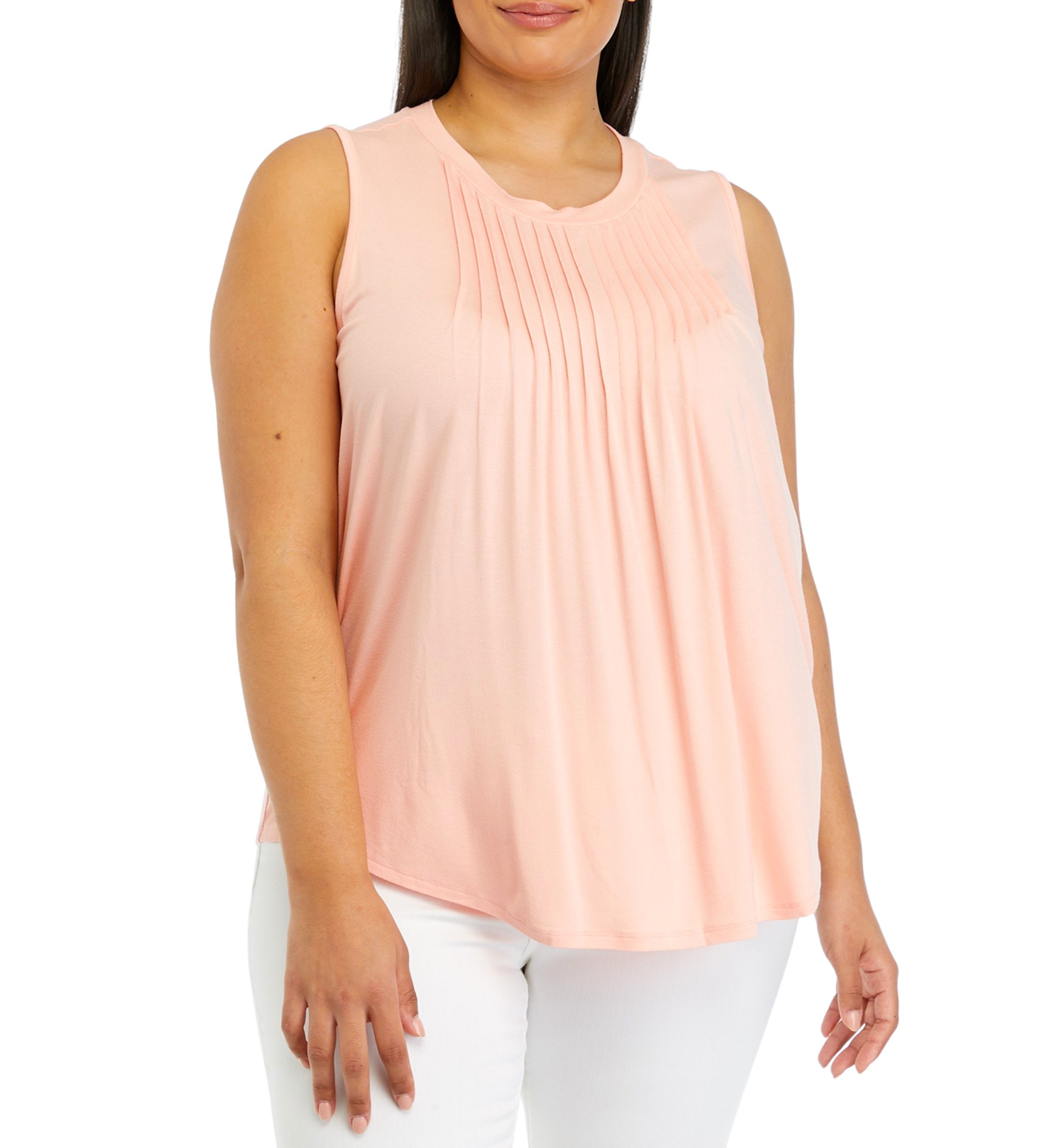 Plus Size Pintuck Tank Top