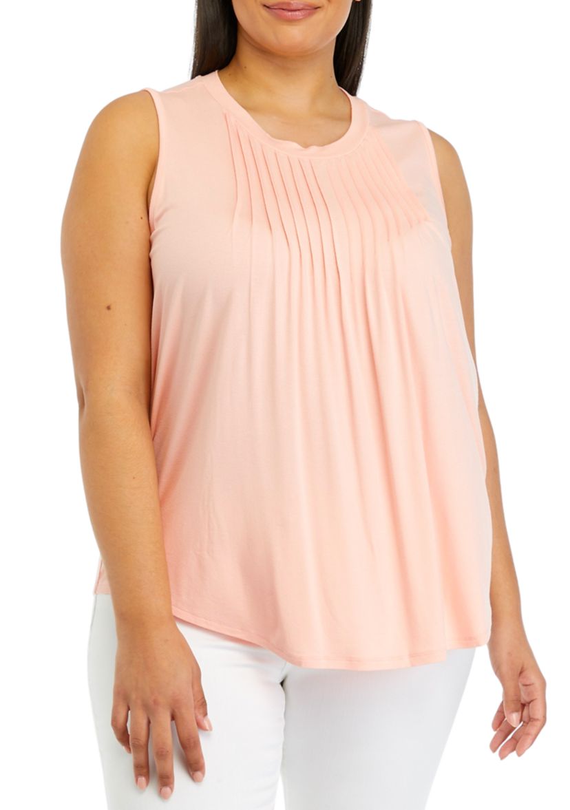 Plus Size Pintuck Tank Top