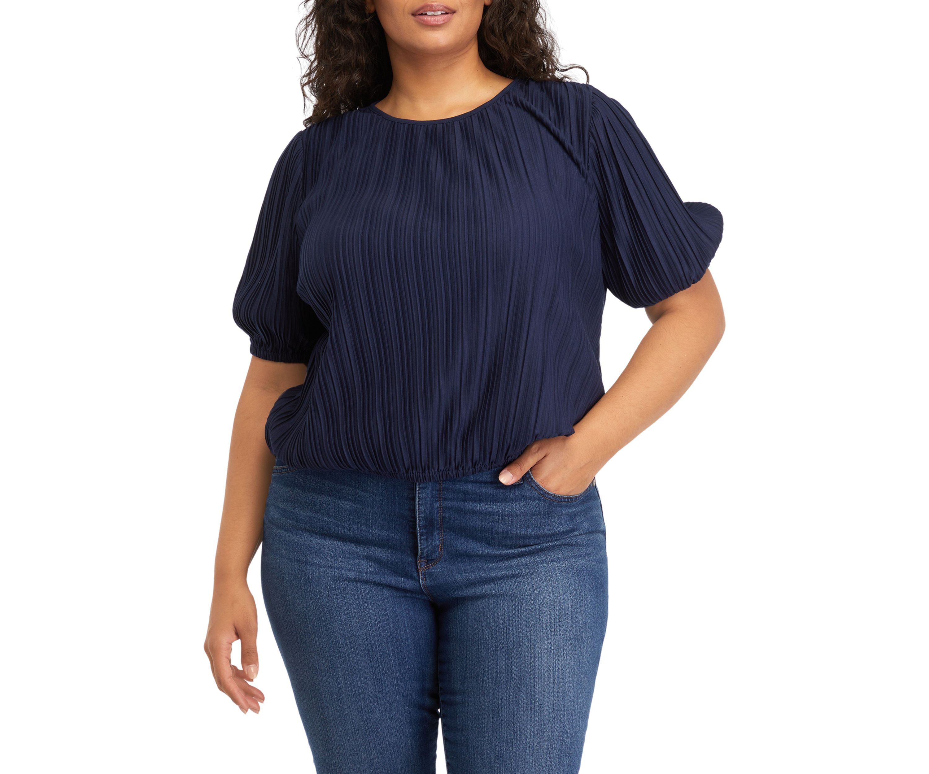 Plus Size Bubble Hem Top